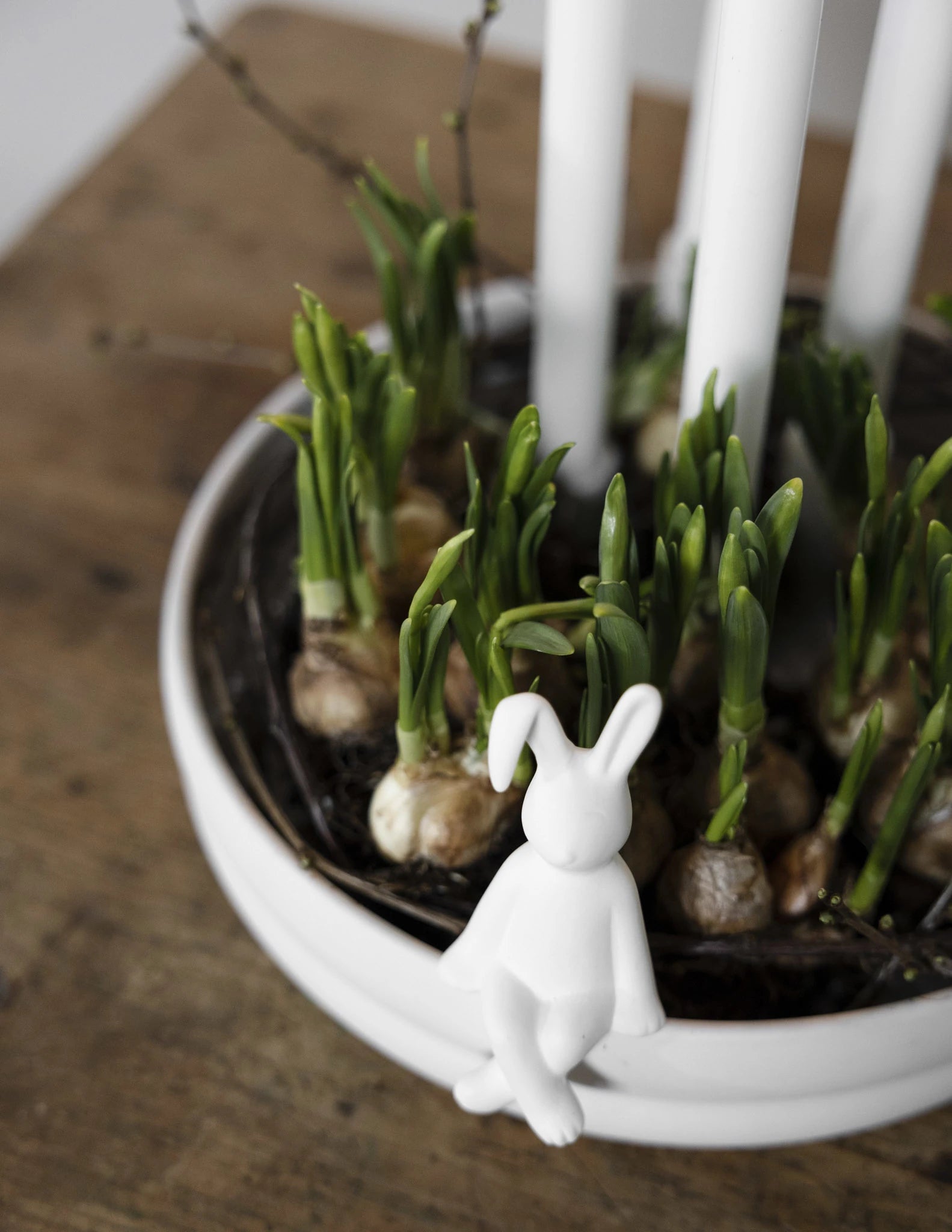 Storefactory 'Pelle' Small Seated Ceramic Bunny in Matte White - Lifestory