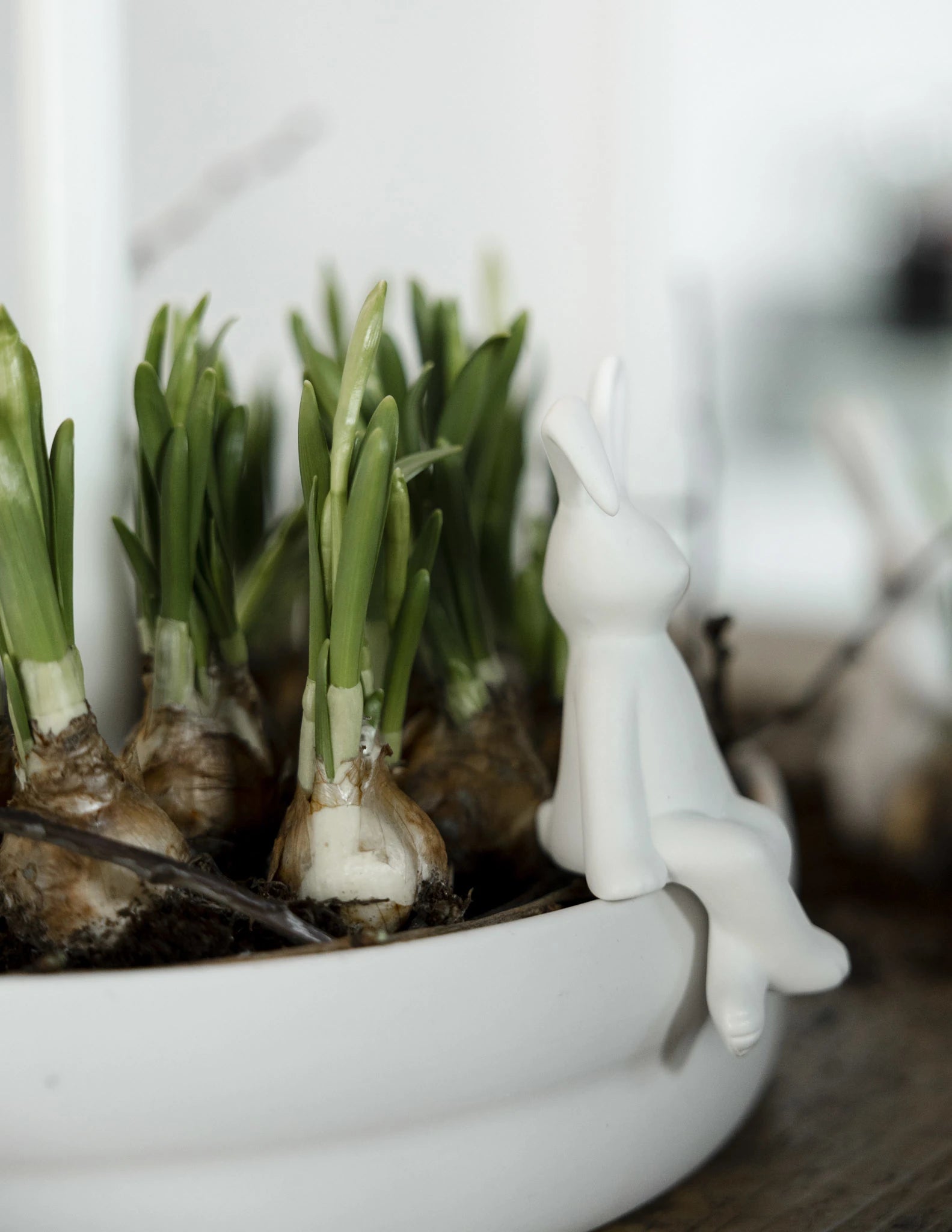 Storefactory 'Pelle' Small Seated Ceramic Bunny in Matte White - Lifestory