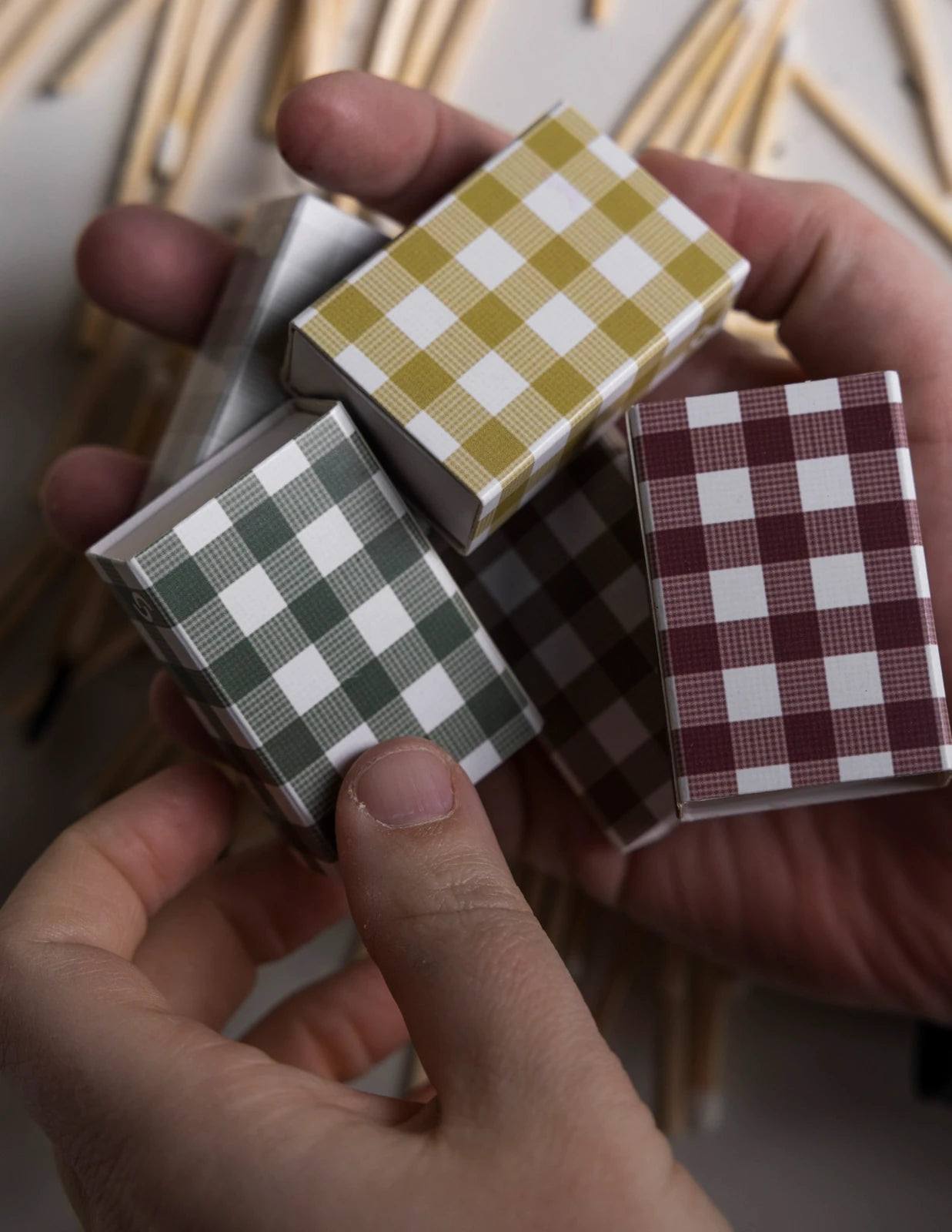 Rutan Matchbox | Green or Yellow Check | by Storefactory - Lifestory