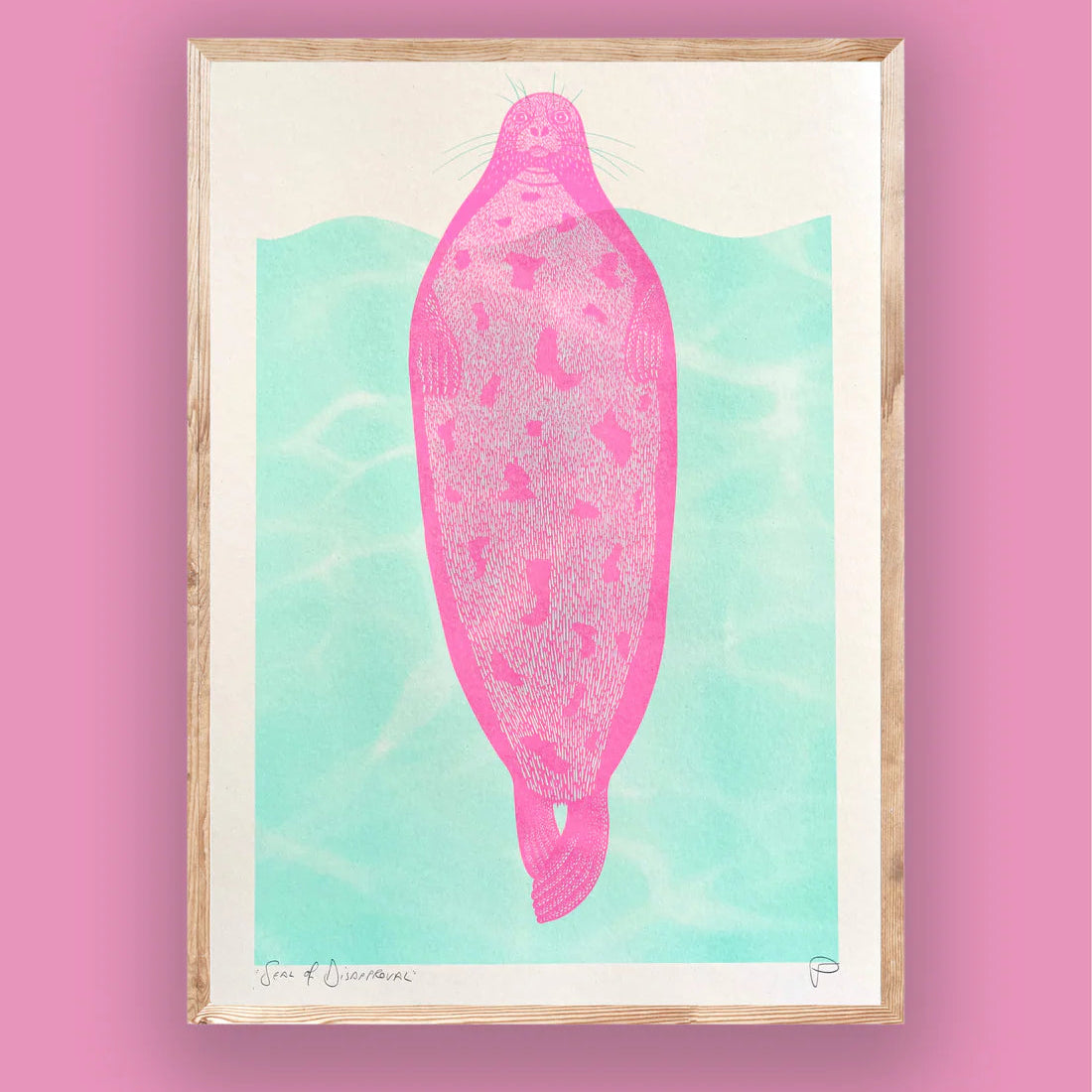 "Seal of Disapproval" Unframed A3 Riso Print by Strangford
