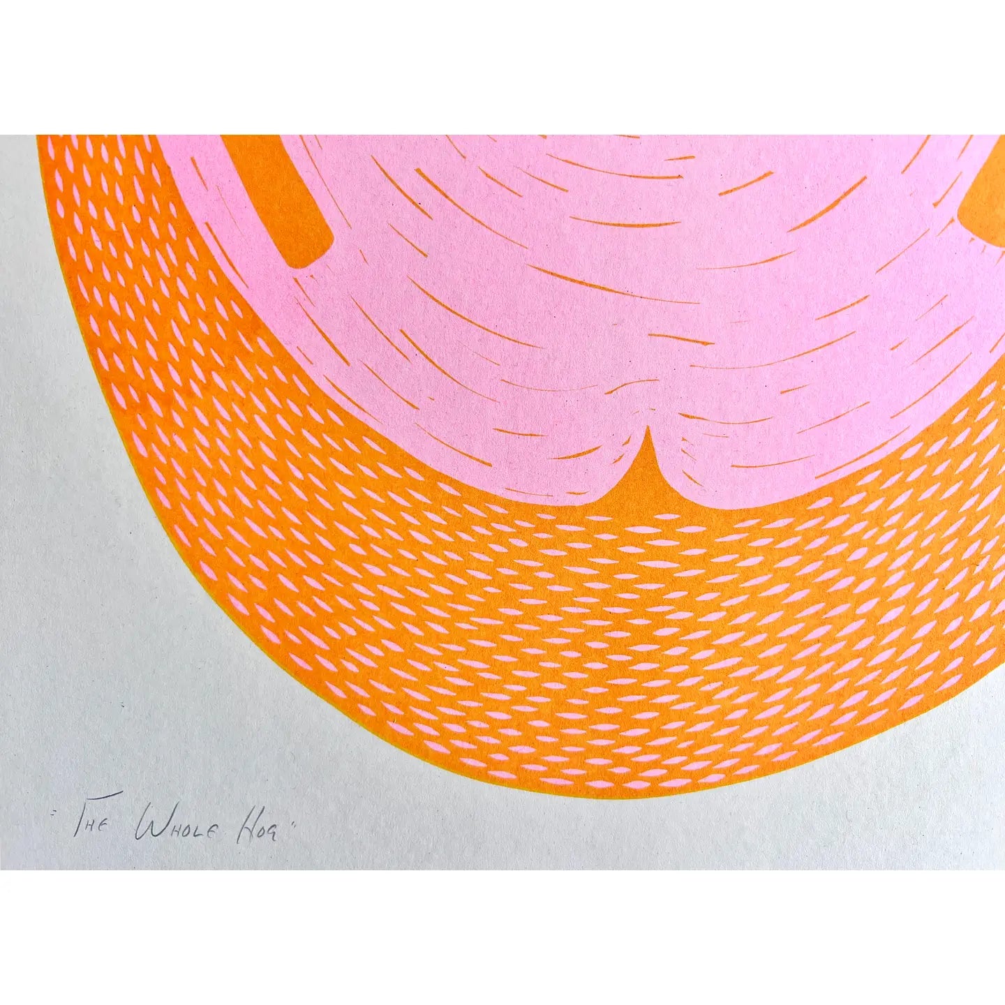 "The Whole Hog" Unframed A3 Riso Print by Strangford