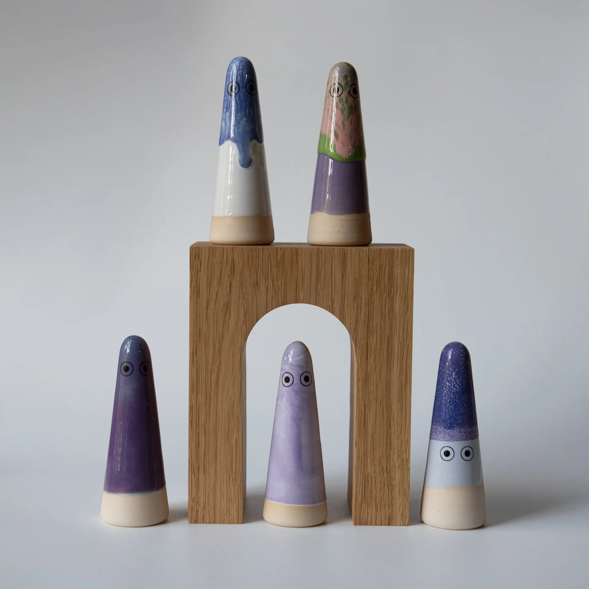 Studio Arhoj Ghosts in Various Purple & Blue Glazes