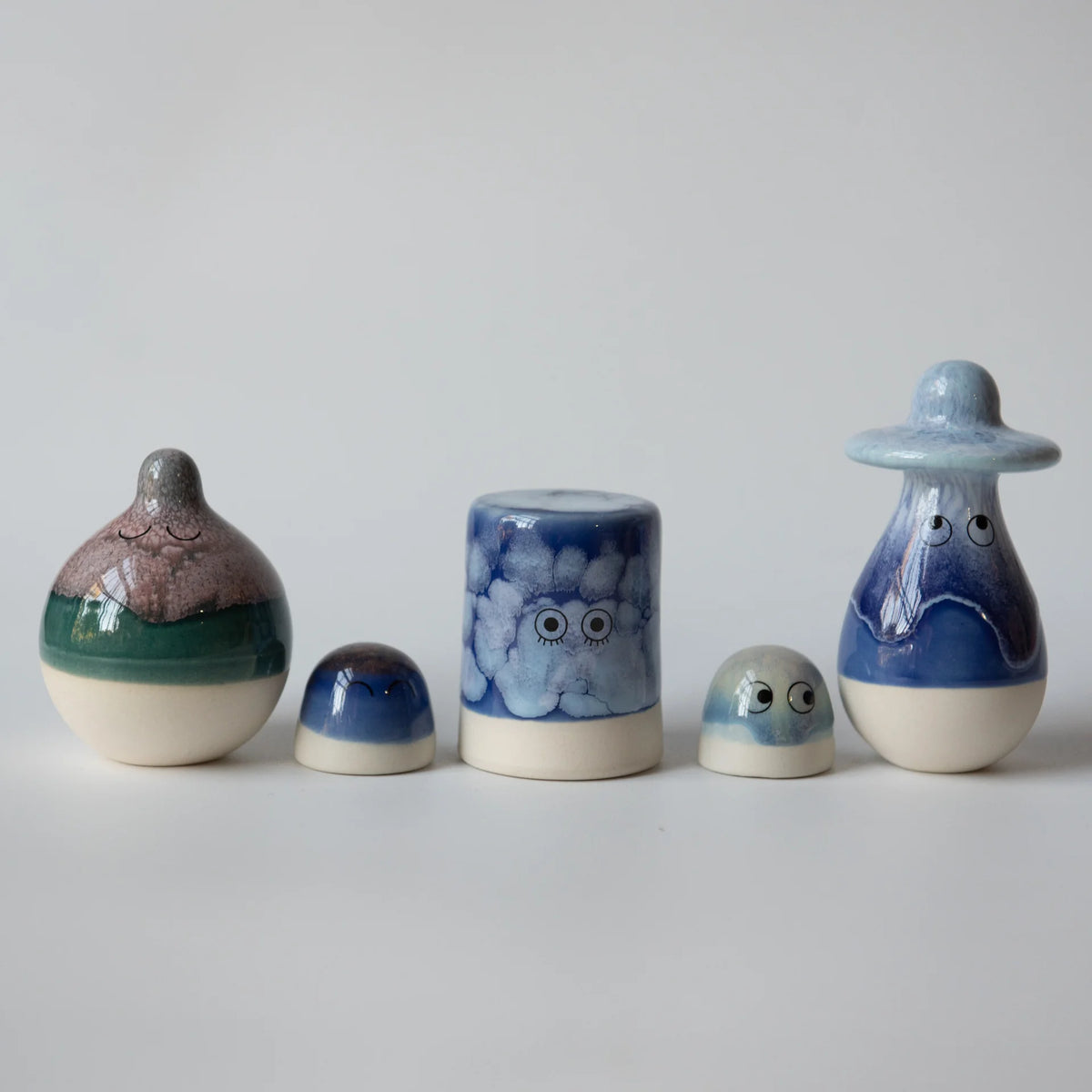 Studio Arhoj Familia Figurine | Buto | Jen in Blue Glaze