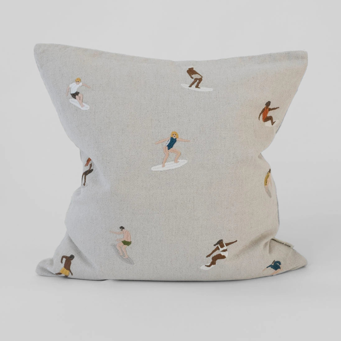 Fine Little Day 'Surfers' Embroidered Square Cushion Cover - Optional Inner - Lifestory