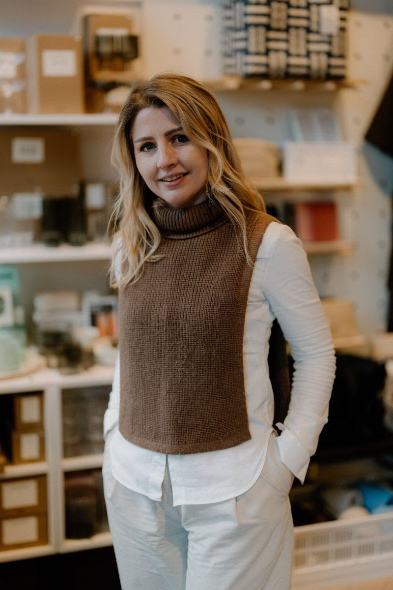 Susan Doherty, founder of Lifestory, standing in the shop 