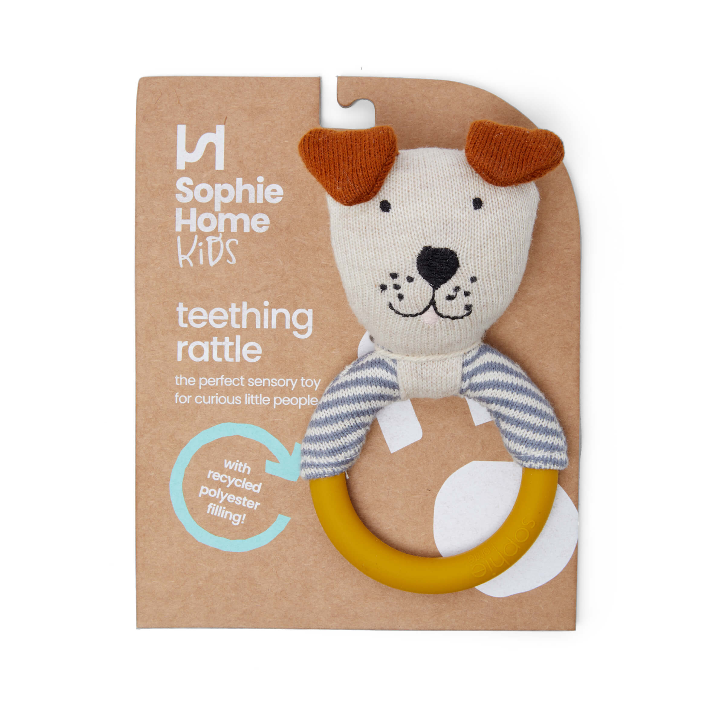 Zebra Teether Rattle | Black | Cotton & Silicone | by Sophie Home - Lifestory