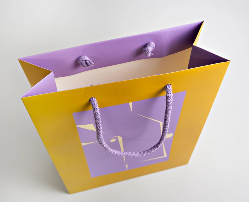 The Completist Luxury Large Patterned Gift Bag in Athens print top view