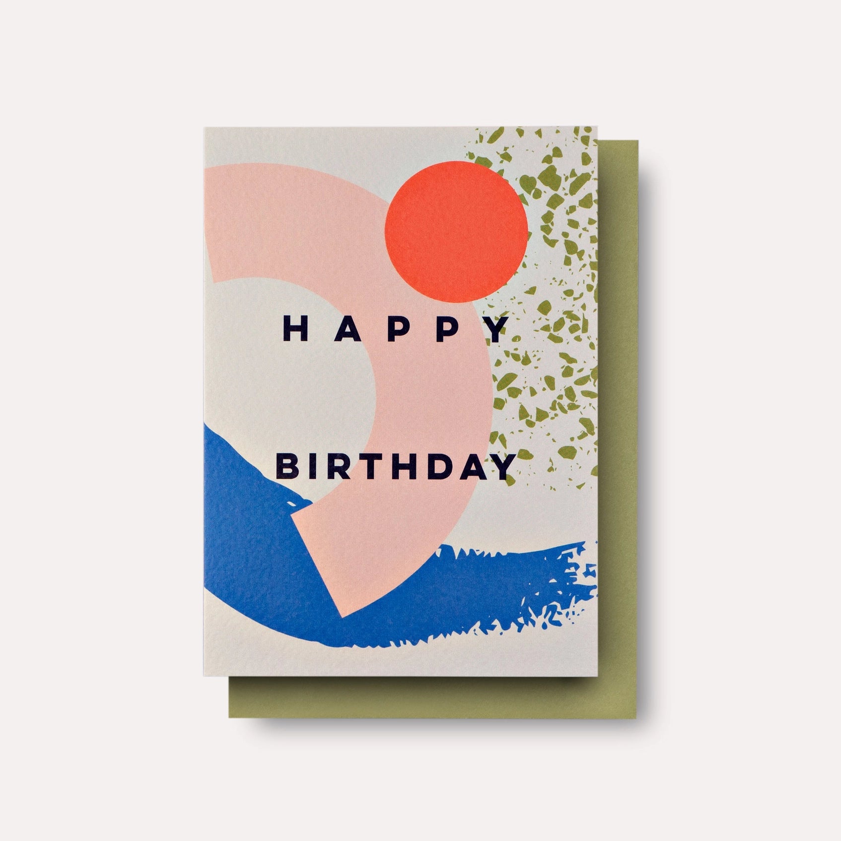 Memphis Brush Happy Birthday Card by The Completist - Lifestory