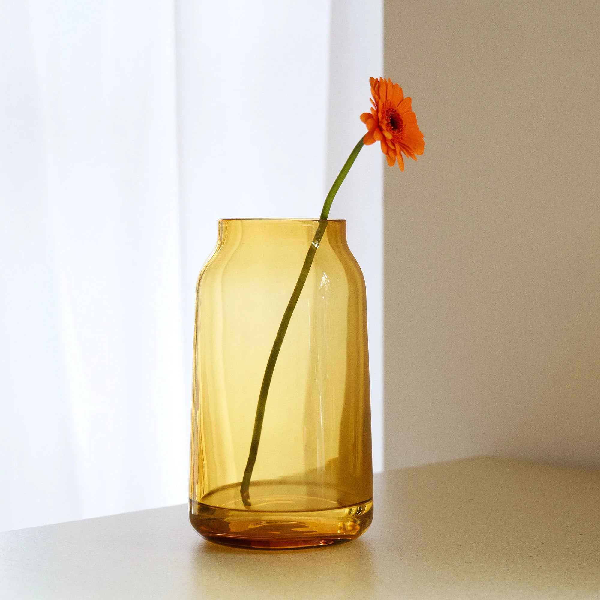 Pod Large Amber Glass Vase by The Conran Shop - Lifestory