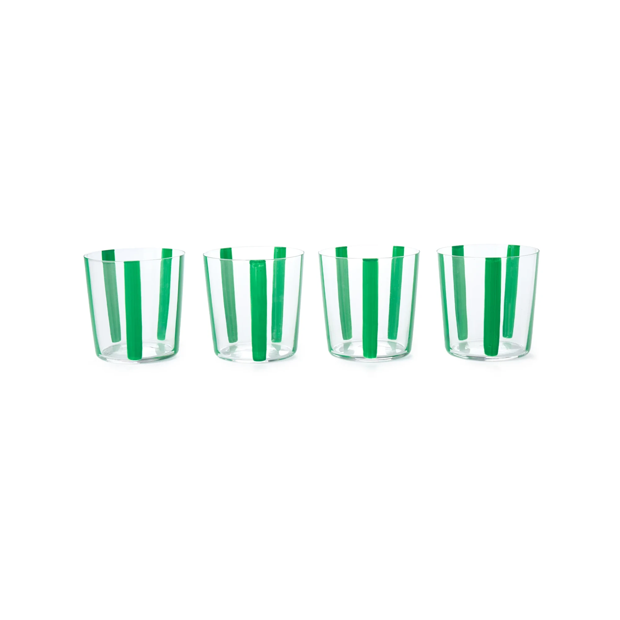 Nova Stripe Low Glass Tumbler Set of 4 by The Conran Shop - Lifestory