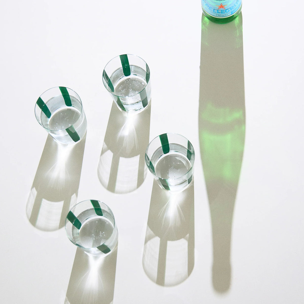 Nova Stripe Low Glass Tumbler Set of 4 by The Conran Shop