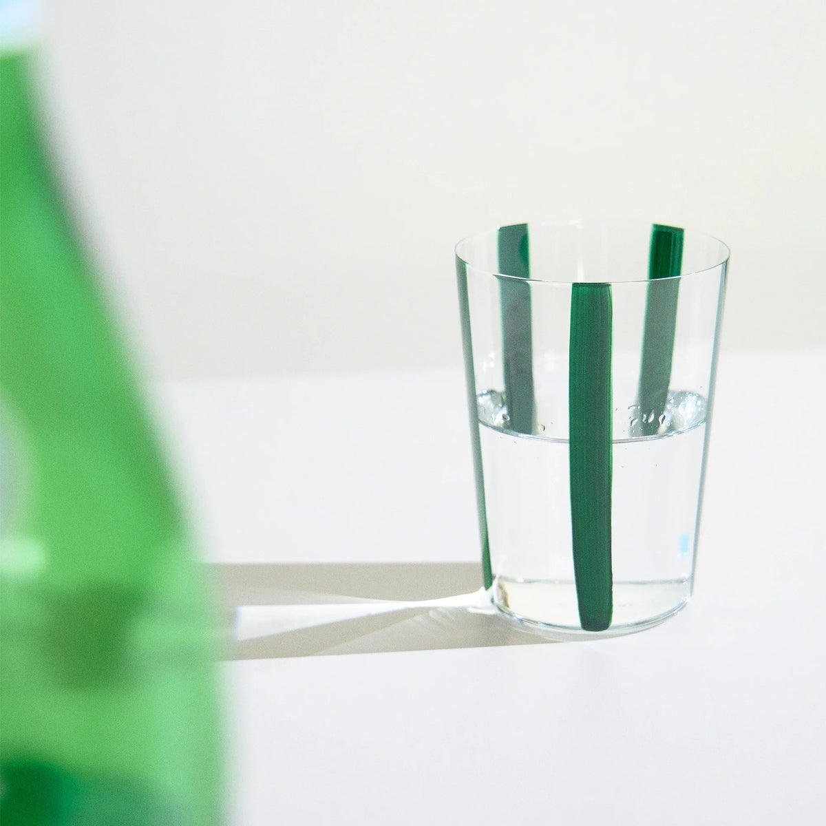 Nova Stripe Tall Glass Tumbler Set of 4 by The Conran Shop