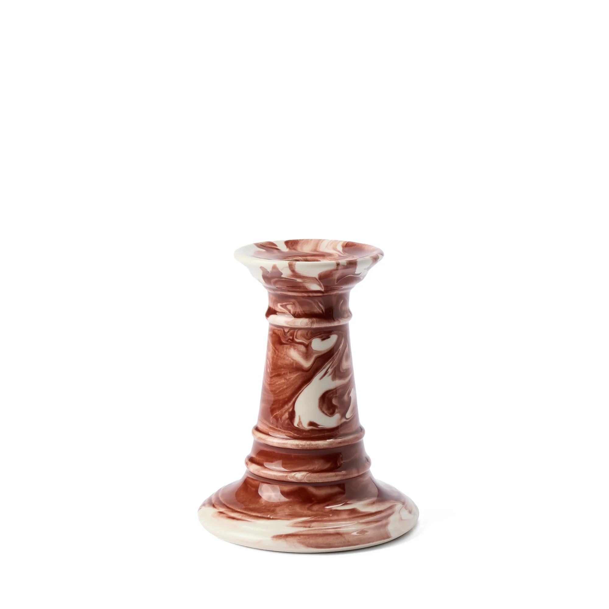 Wardour Stubby Candle Holder in Marbled Earthenware by The Conran Shop