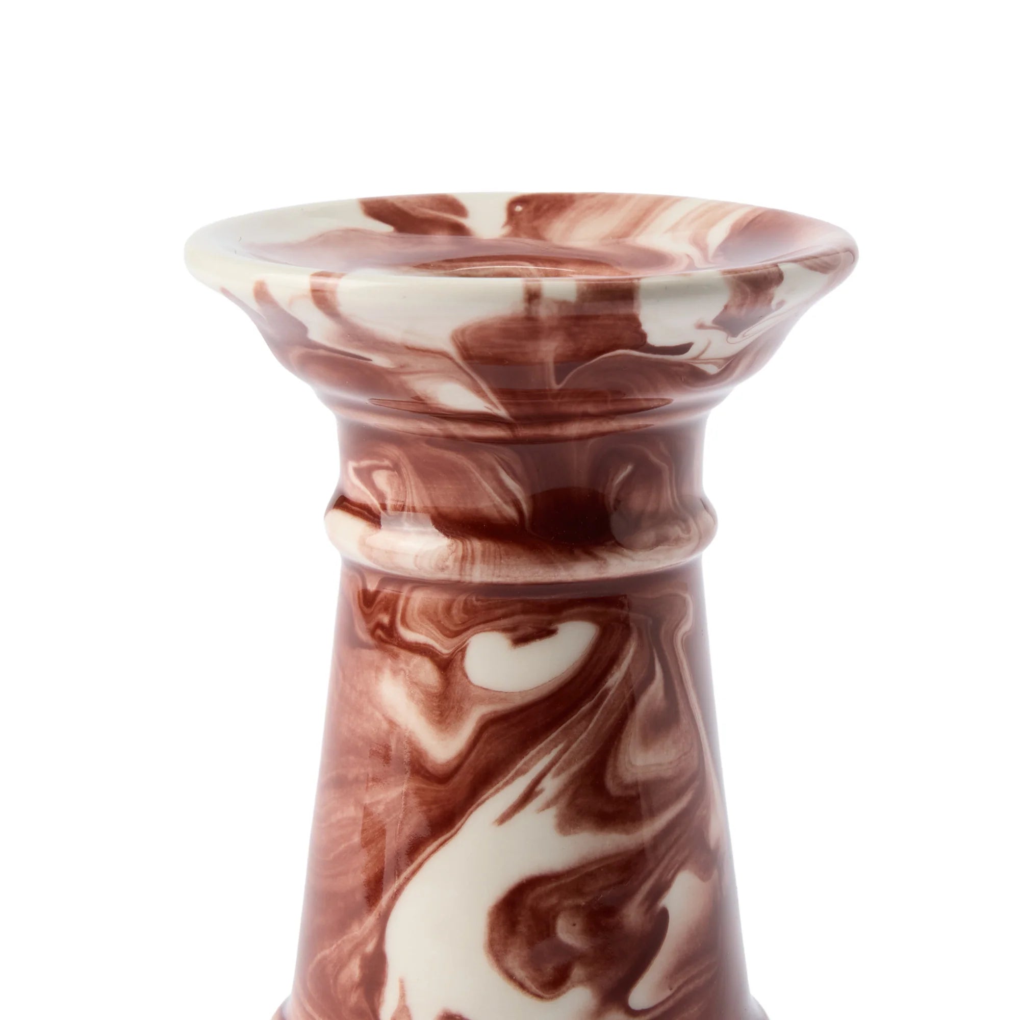 Wardour Stubby Candle Holder in Marbled Earthenware by The Conran Shop