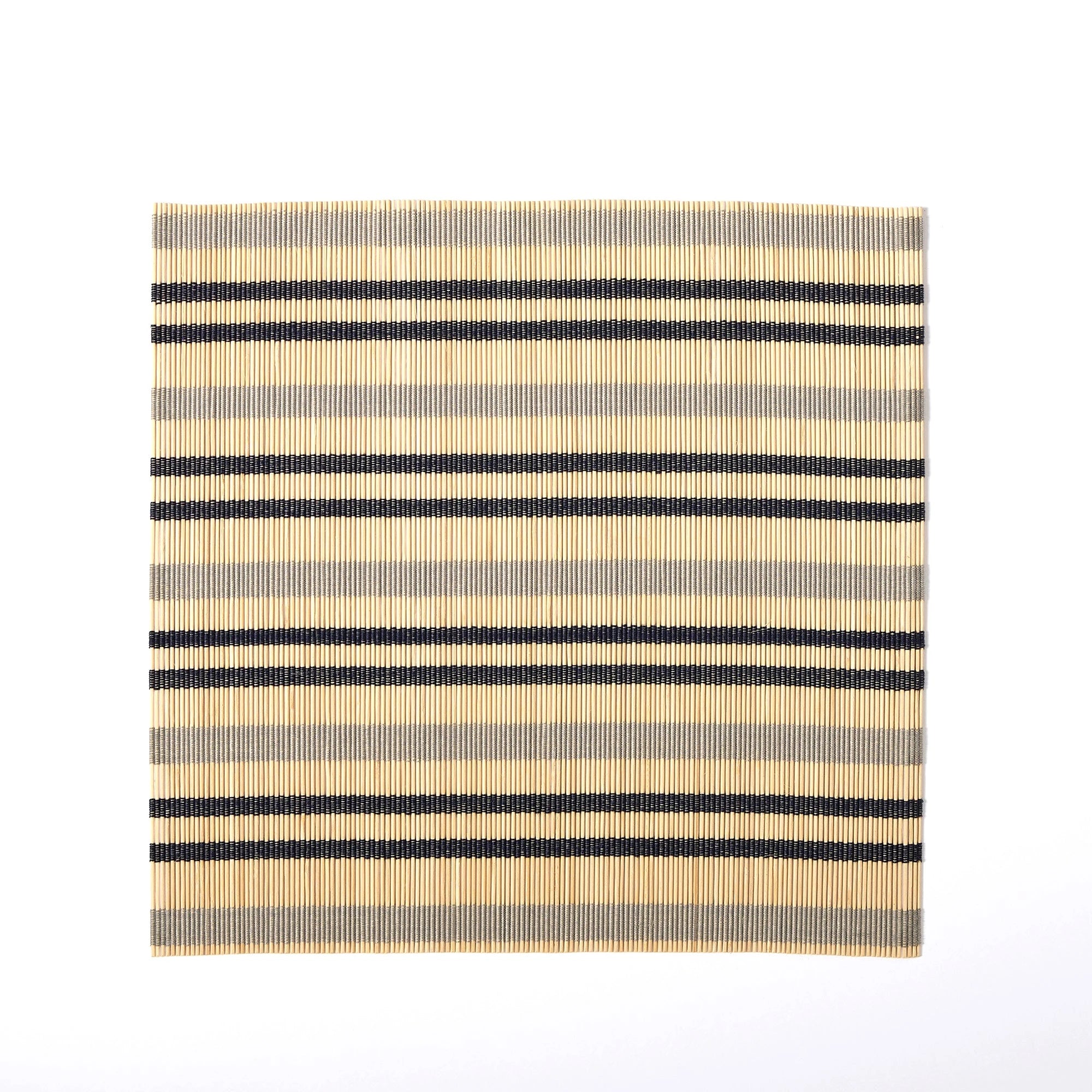Stripe Bamboo Square Placemat Set of 2 by The Conran Shop