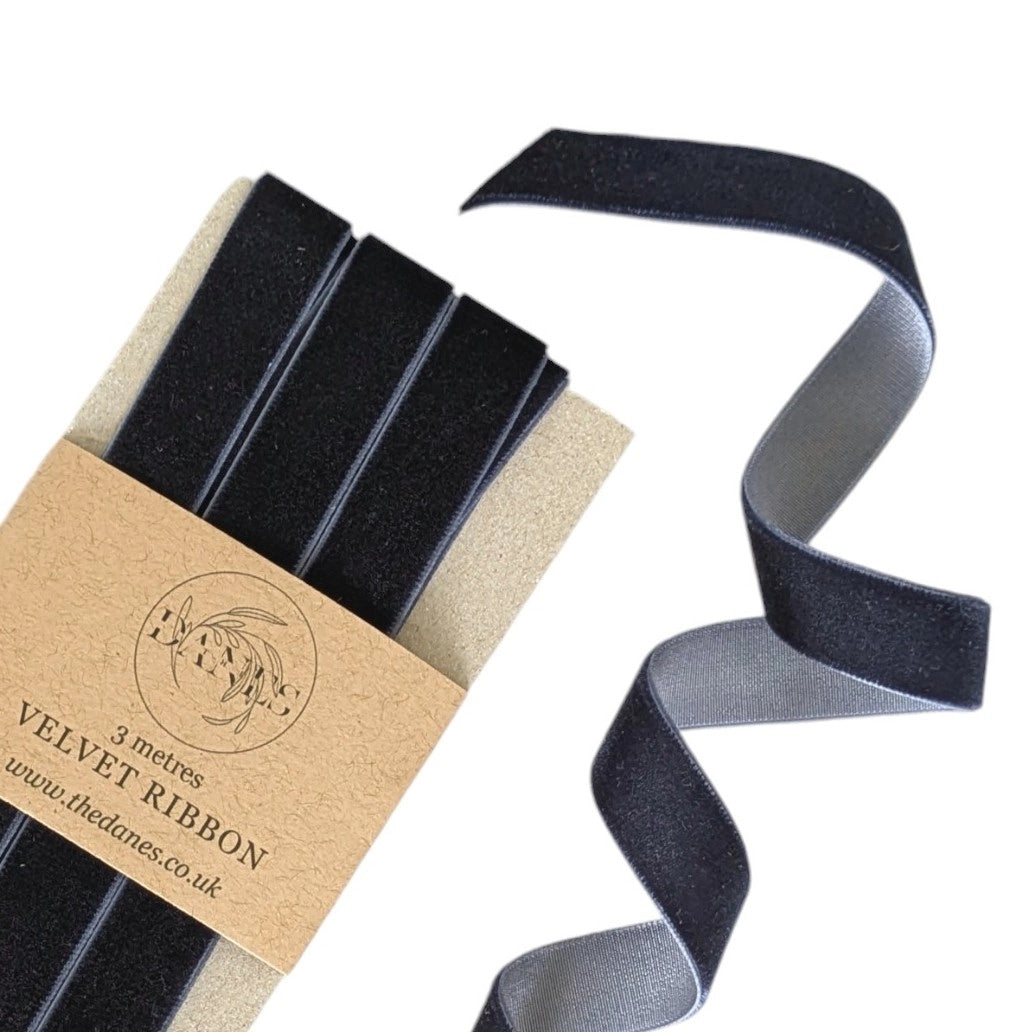 Luxury Velvet Ribbon (3m x 16mm) in Various Colours - Lifestory