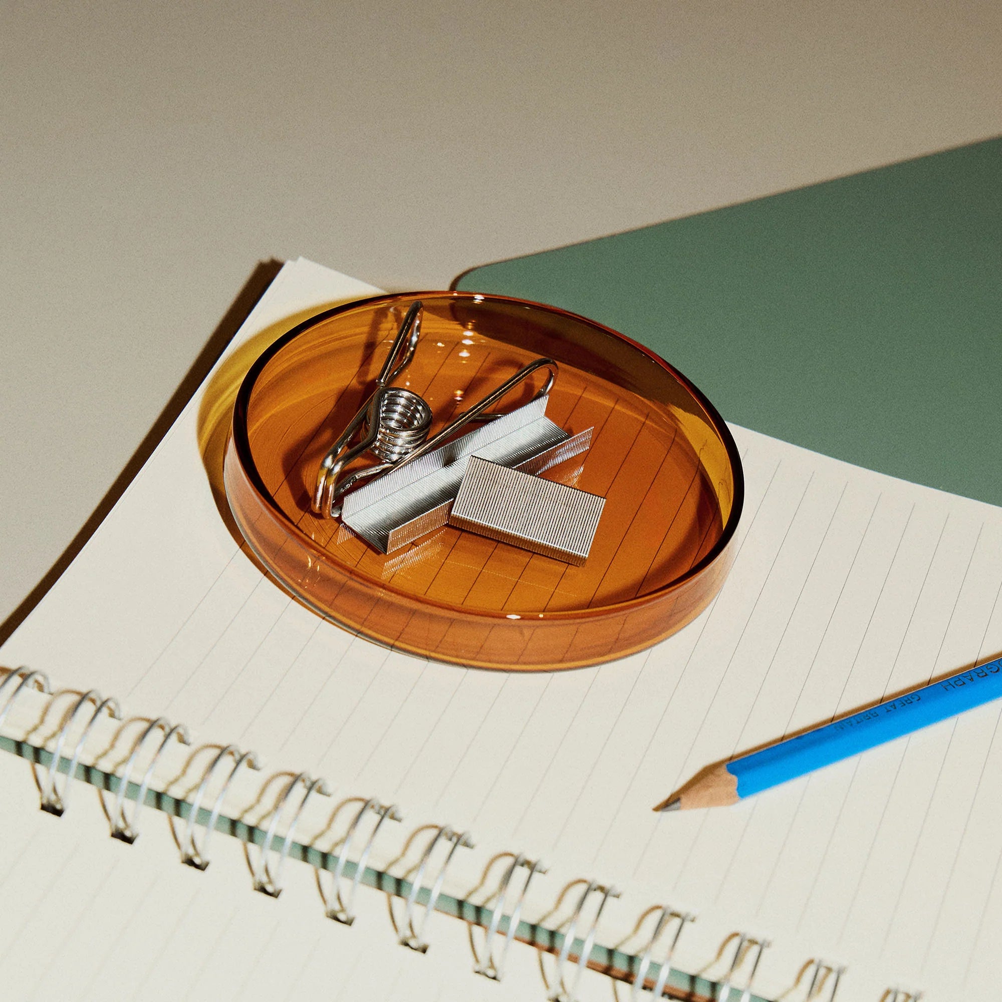 Home Lab Small Dish in Amber Borosilicate by The Conran Shop