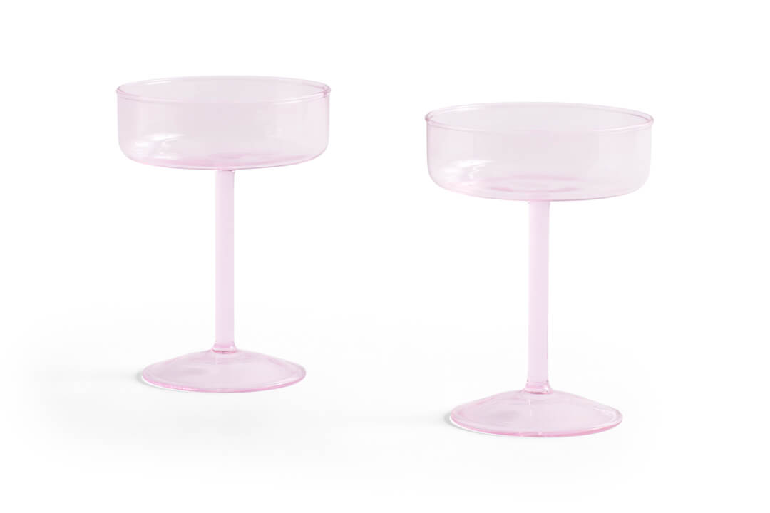Tint Coupe Glass - Set of 2 | Pink | by HAY - Lifestory