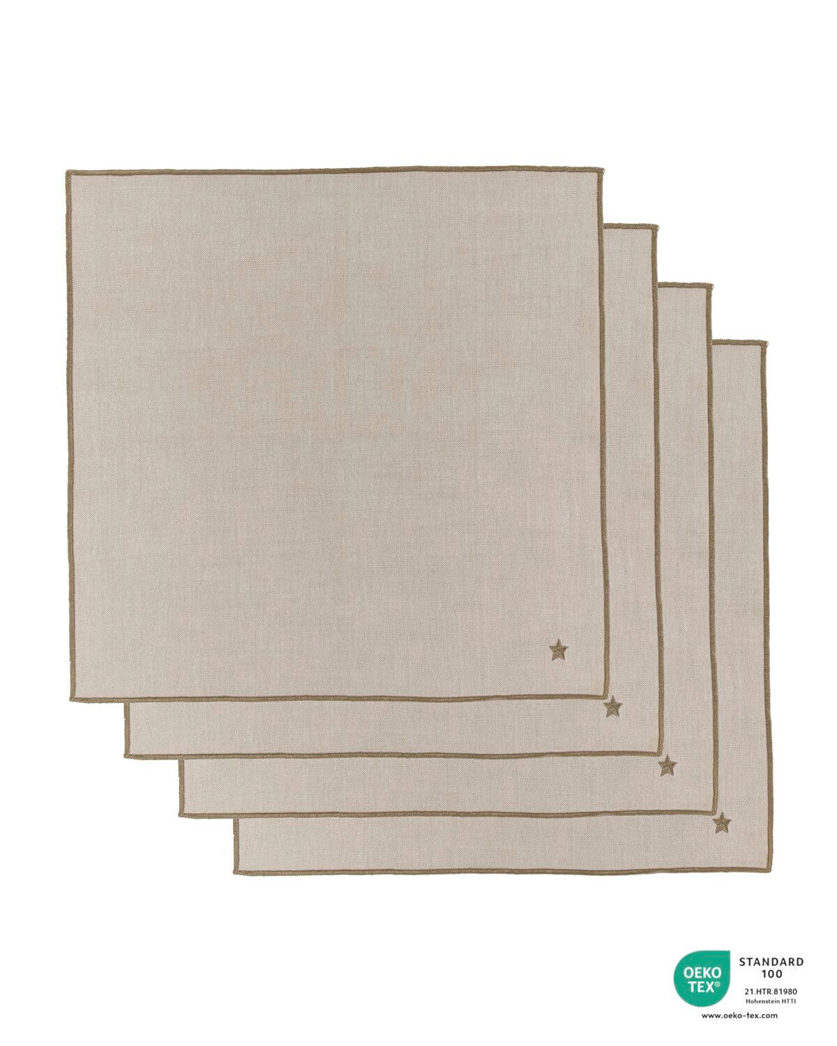 Twinkle Napkins - Set of 4 | Taupe | Cotton by House Doctor - Lifestory