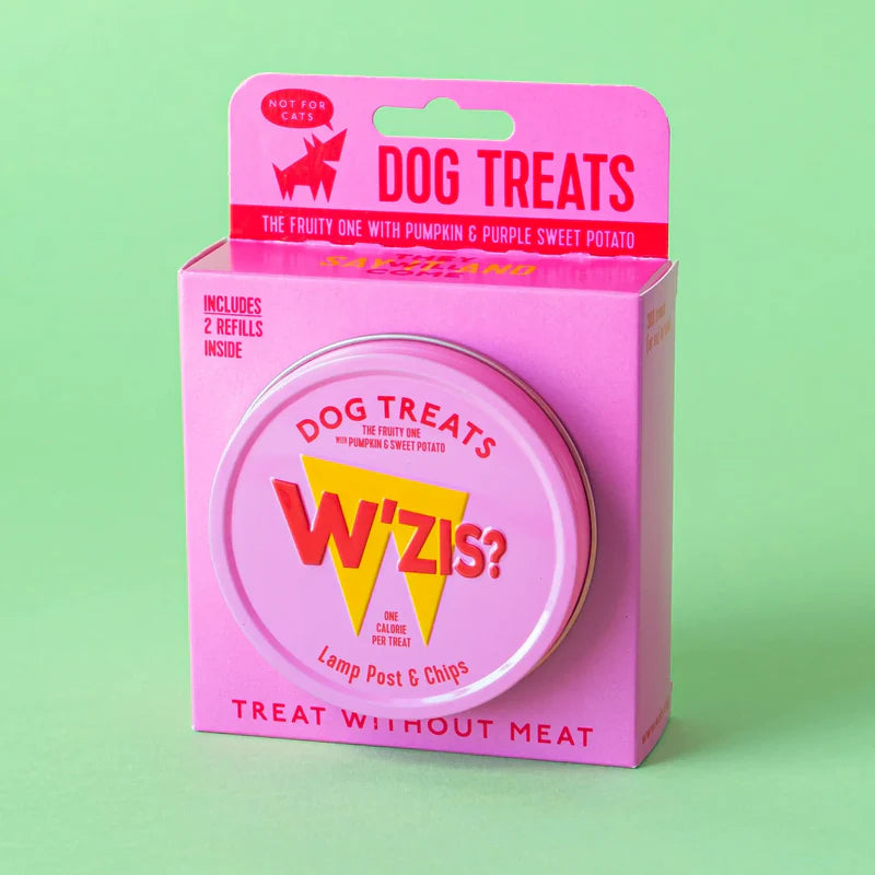 W'zis Plant Based Dog Treat Gift Box Tin & Refill - 3 Flavours - Lifestory