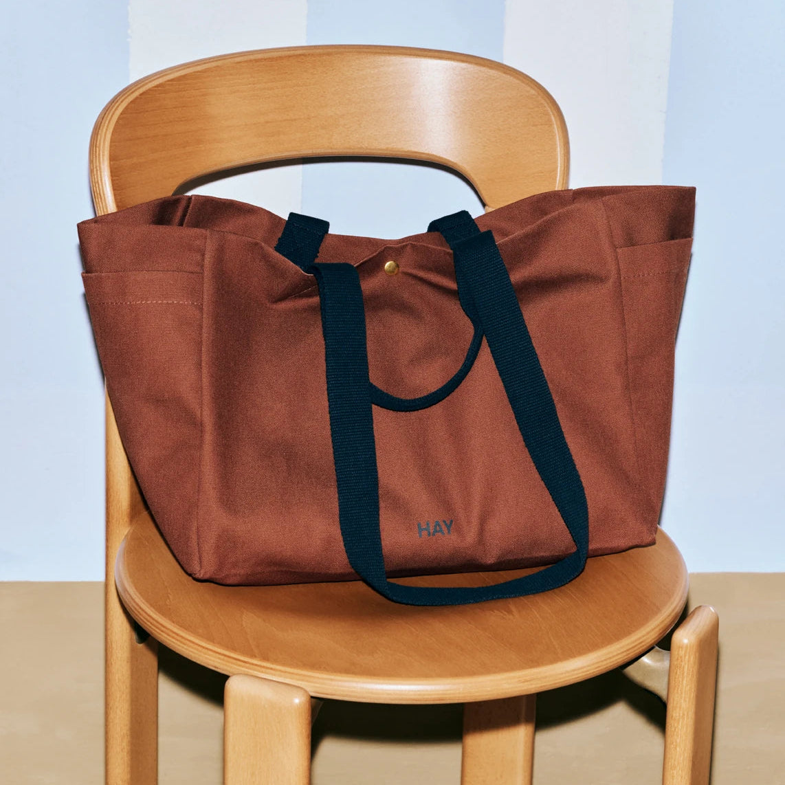 HAY Organic Cotton Large Weekend Bag with Popper