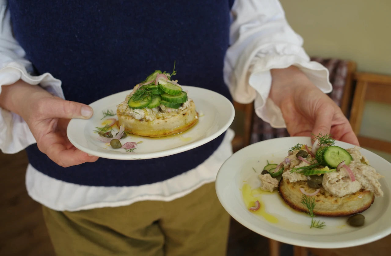 Weekend Recipes by Jess Elliott Dennison mackerel crumpet recipe