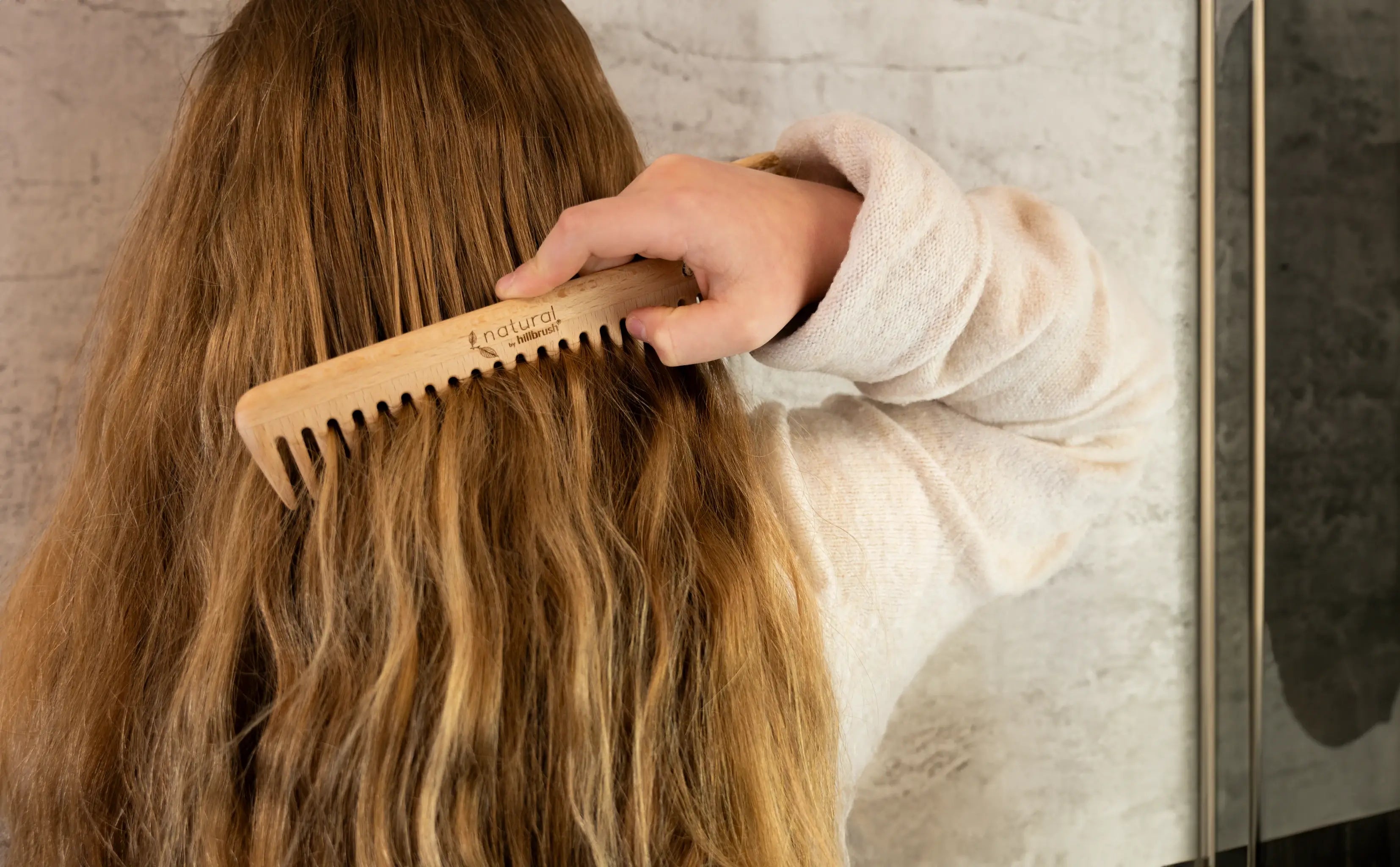 Wide Toothed Handled Comb | Beechwood | by Hillbrush - Lifestory