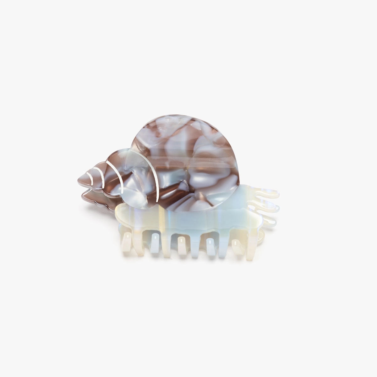 Winona Irene Whelk Sea Snail Acetate Hair Claw in blue