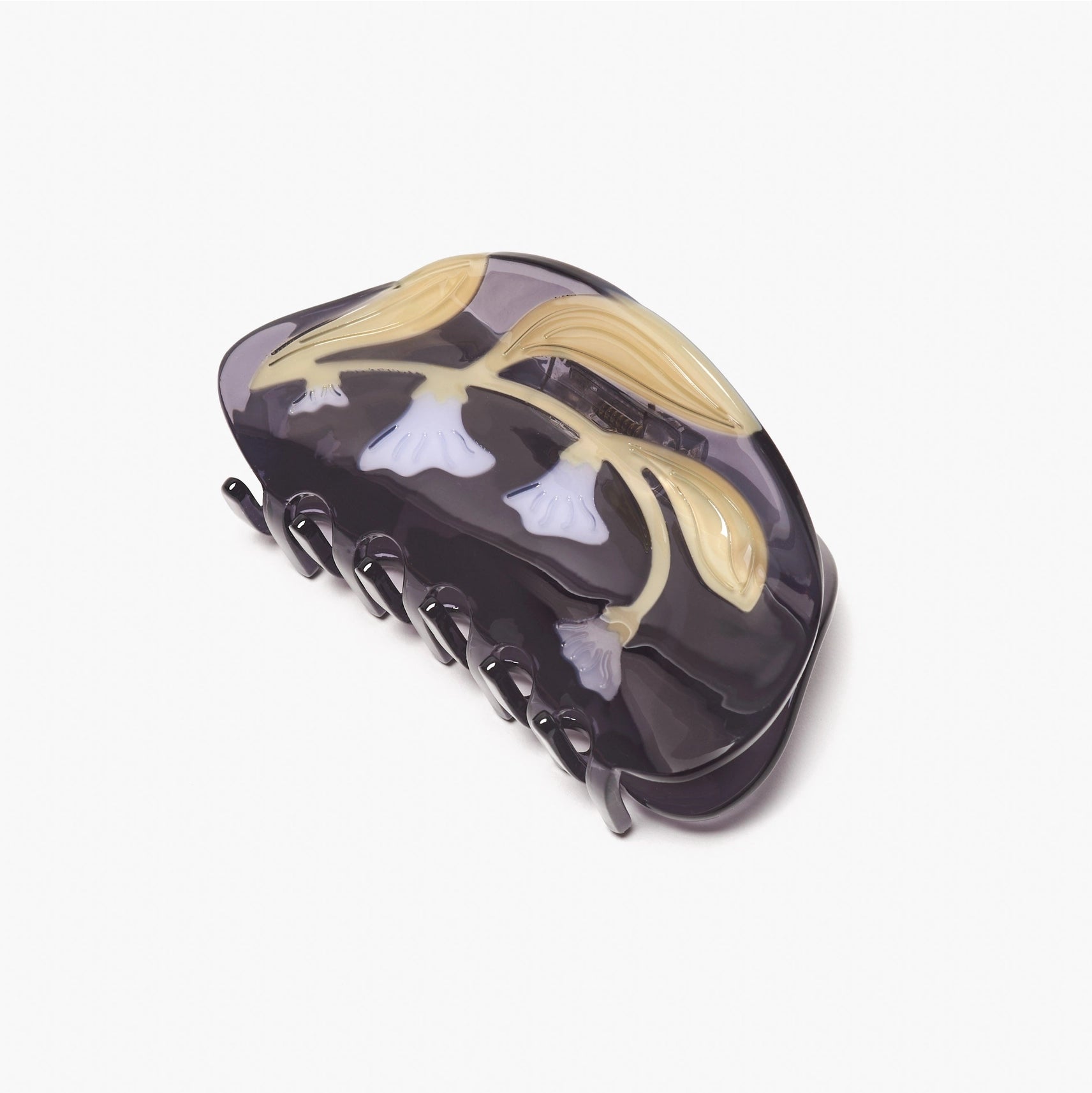 Hair clip with floral design on a white background