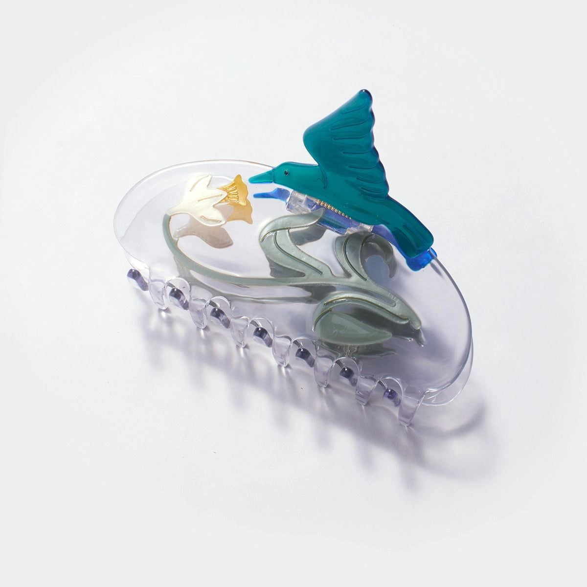 Winona Irene Narcissus & Hummingbird Acetate Hair Claw