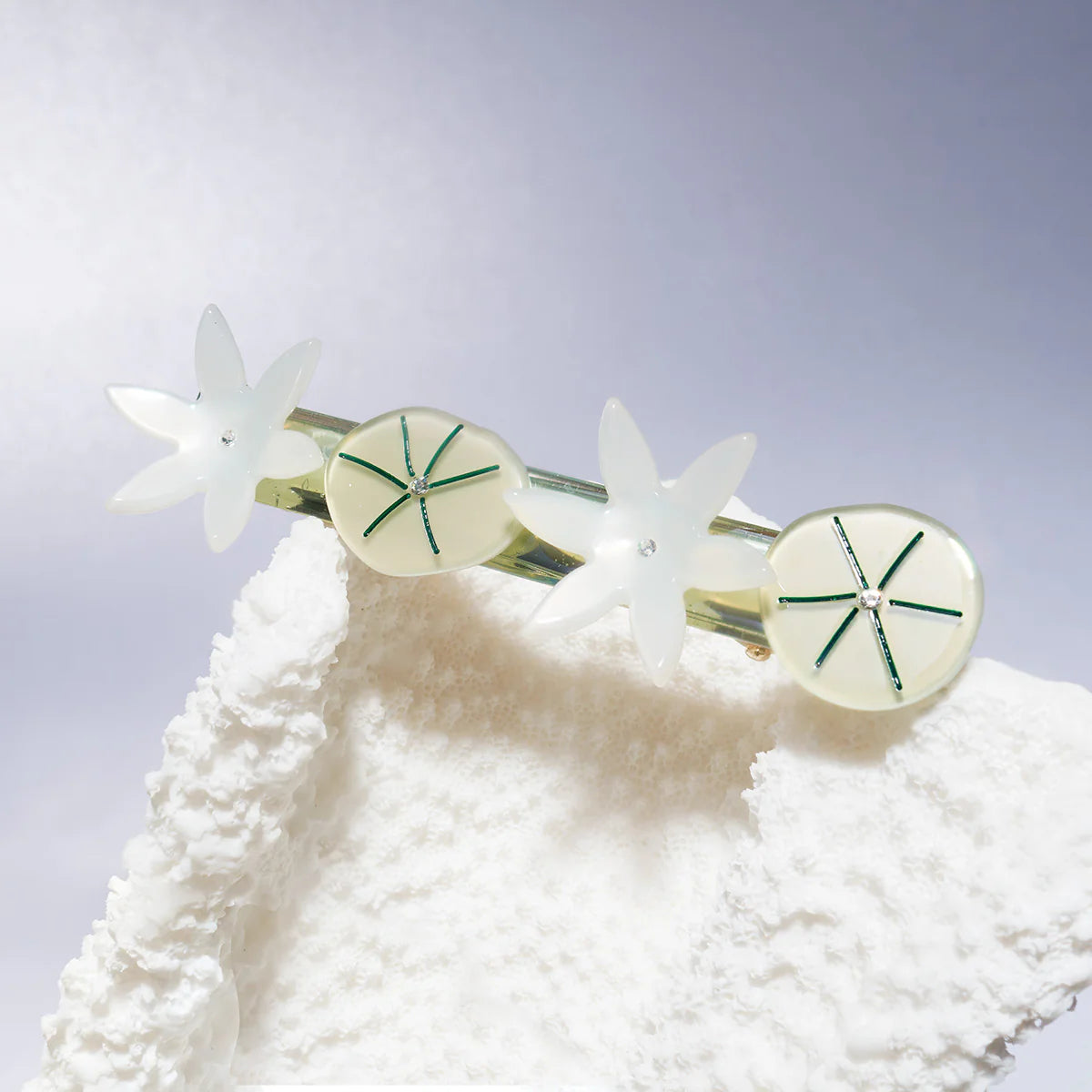 Winona Irene Nymphaea Water Lily Alligator Hair Clip