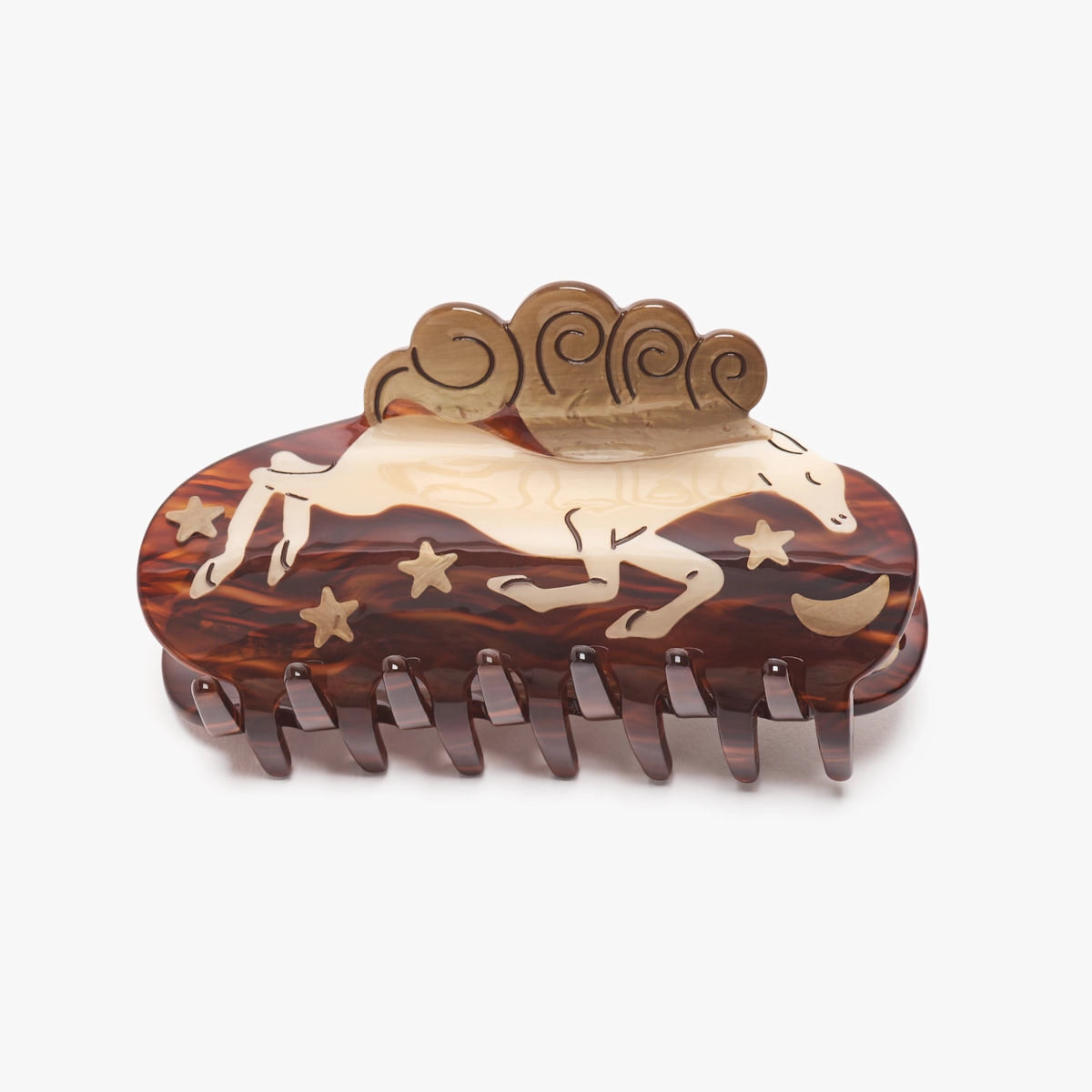 Winona Irene Wild At Heart White Horse Hair Claw