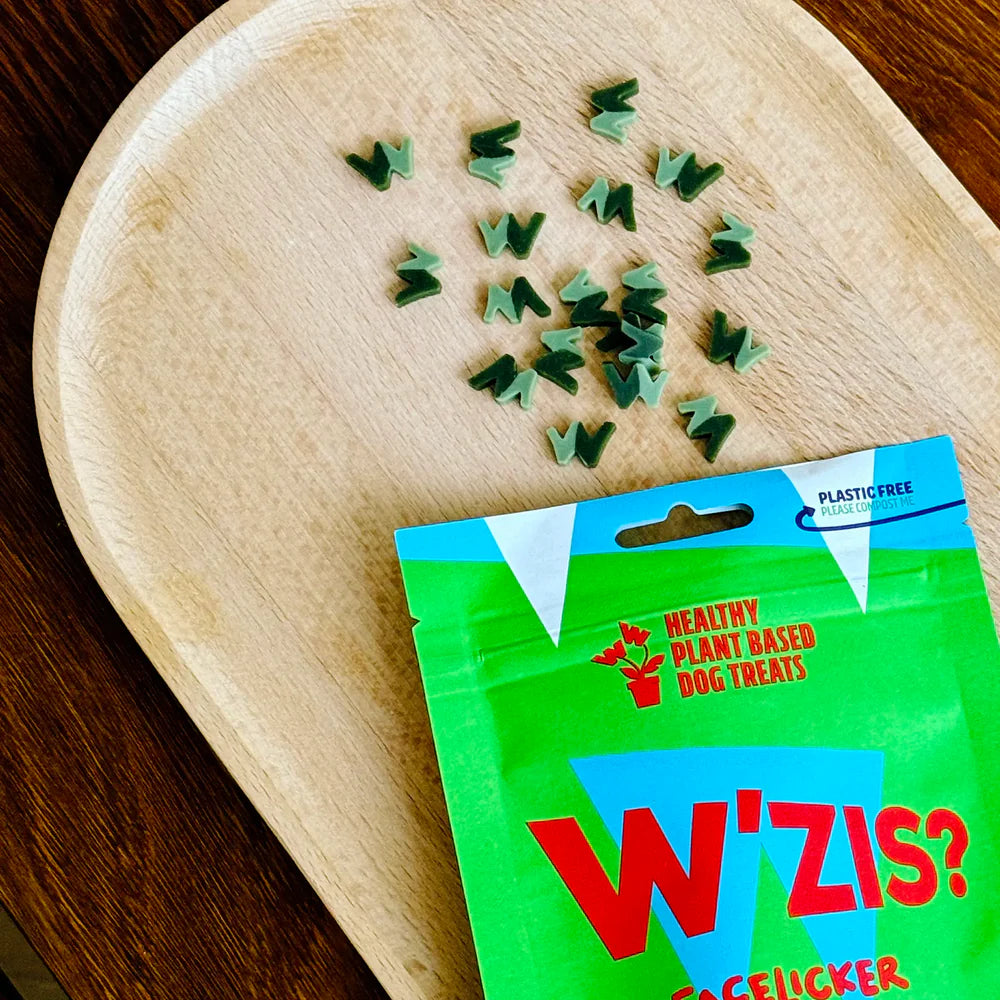 W'zis Plant Based Dog Treat 80g Pouch - Facelicker - Lifestory