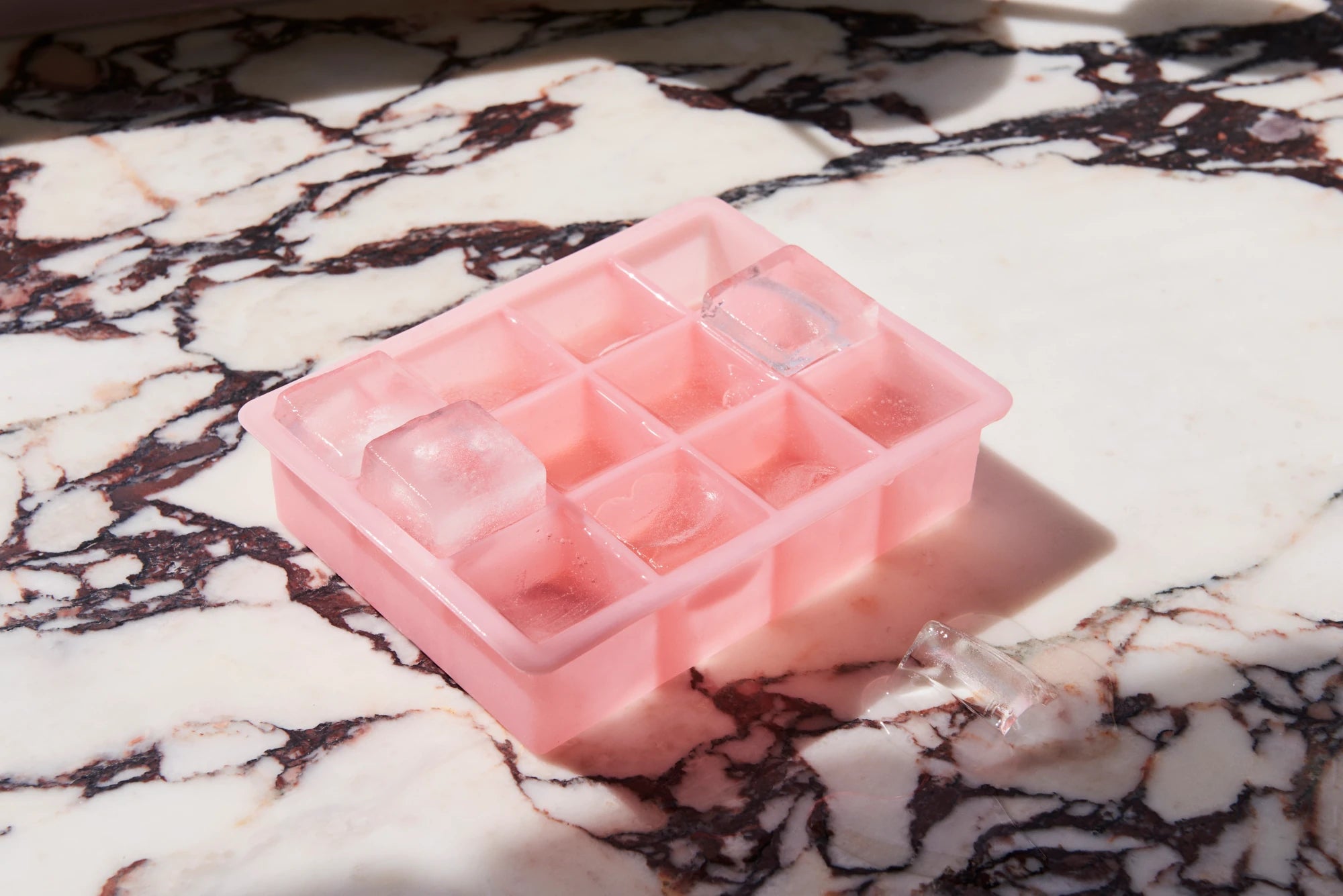 Ice Cube Tray | Pink | XL Square Cubes | by HAY - Lifestory