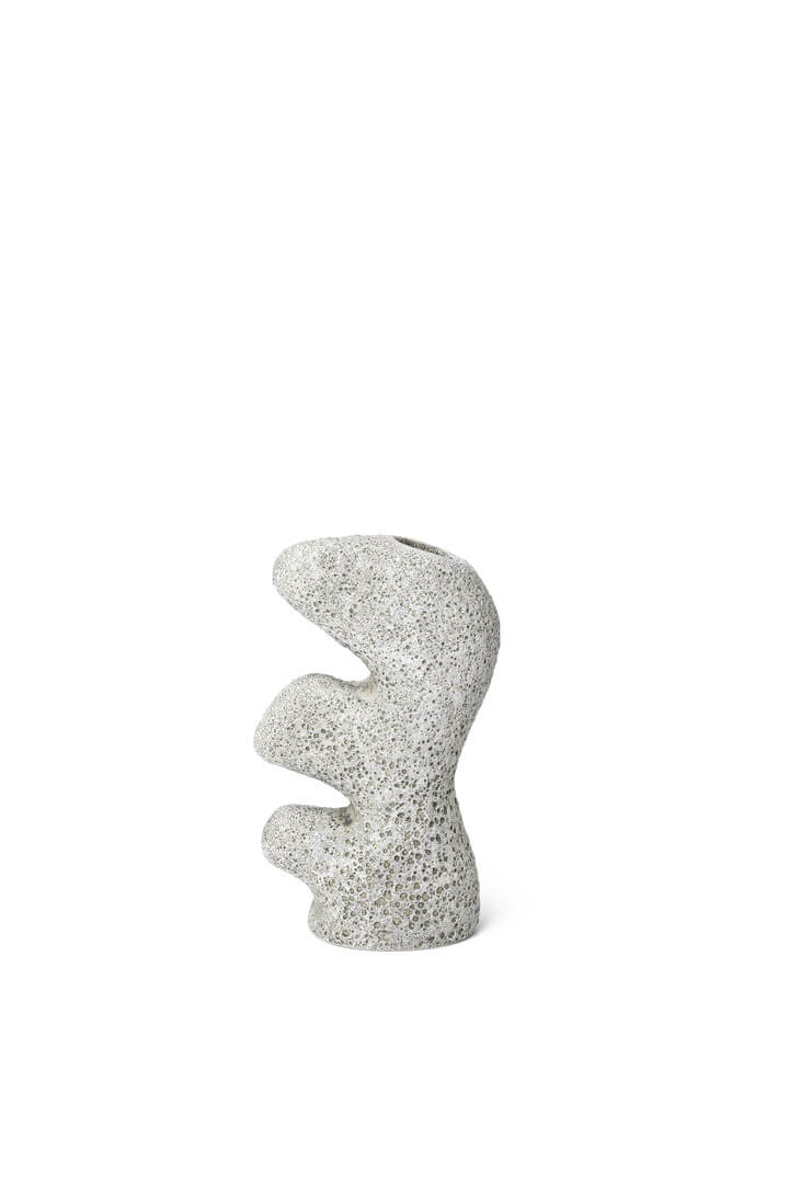 Yara Vase - Small | Grey Pumice | Stoneware | by ferm Living - Lifestory