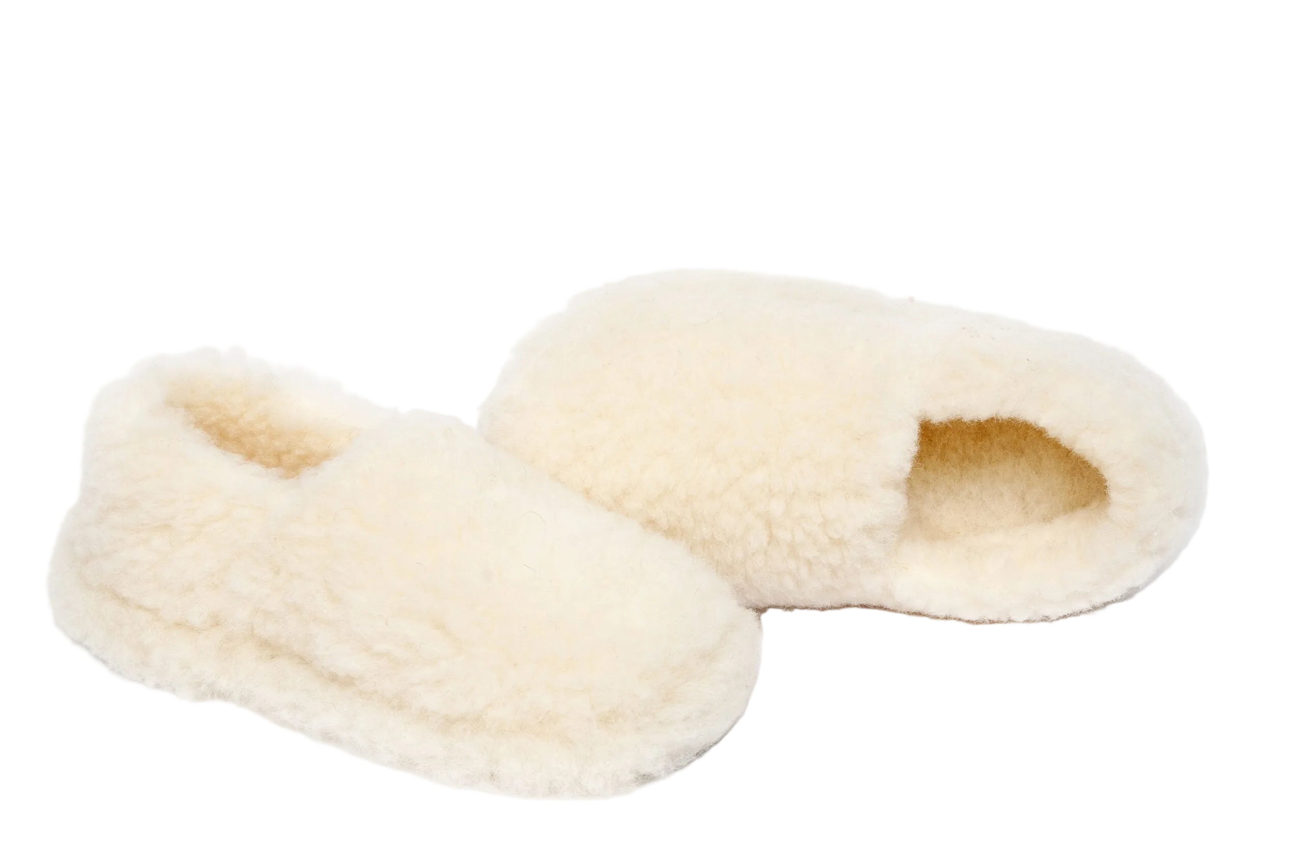 Yoko Wool Full Slippers in Natural Merino Wool - Lifestory