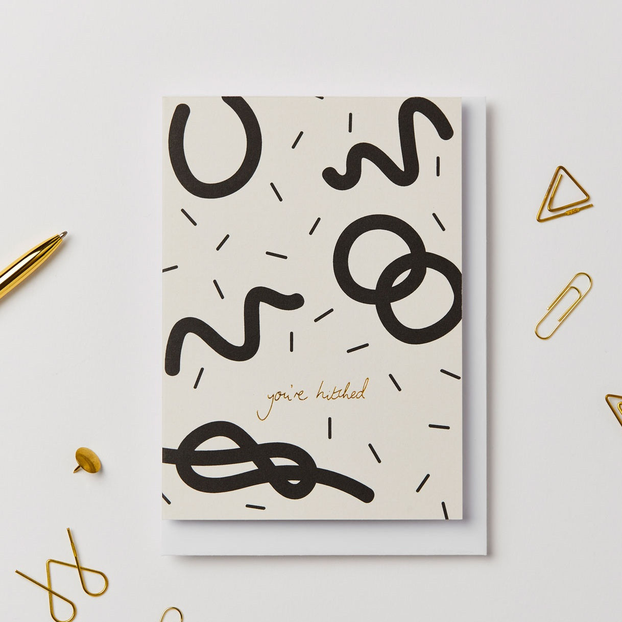 You're Hitched Card | Squiggles | Foil Blocked | by Kinshipped - Lifestory - Kinshipped