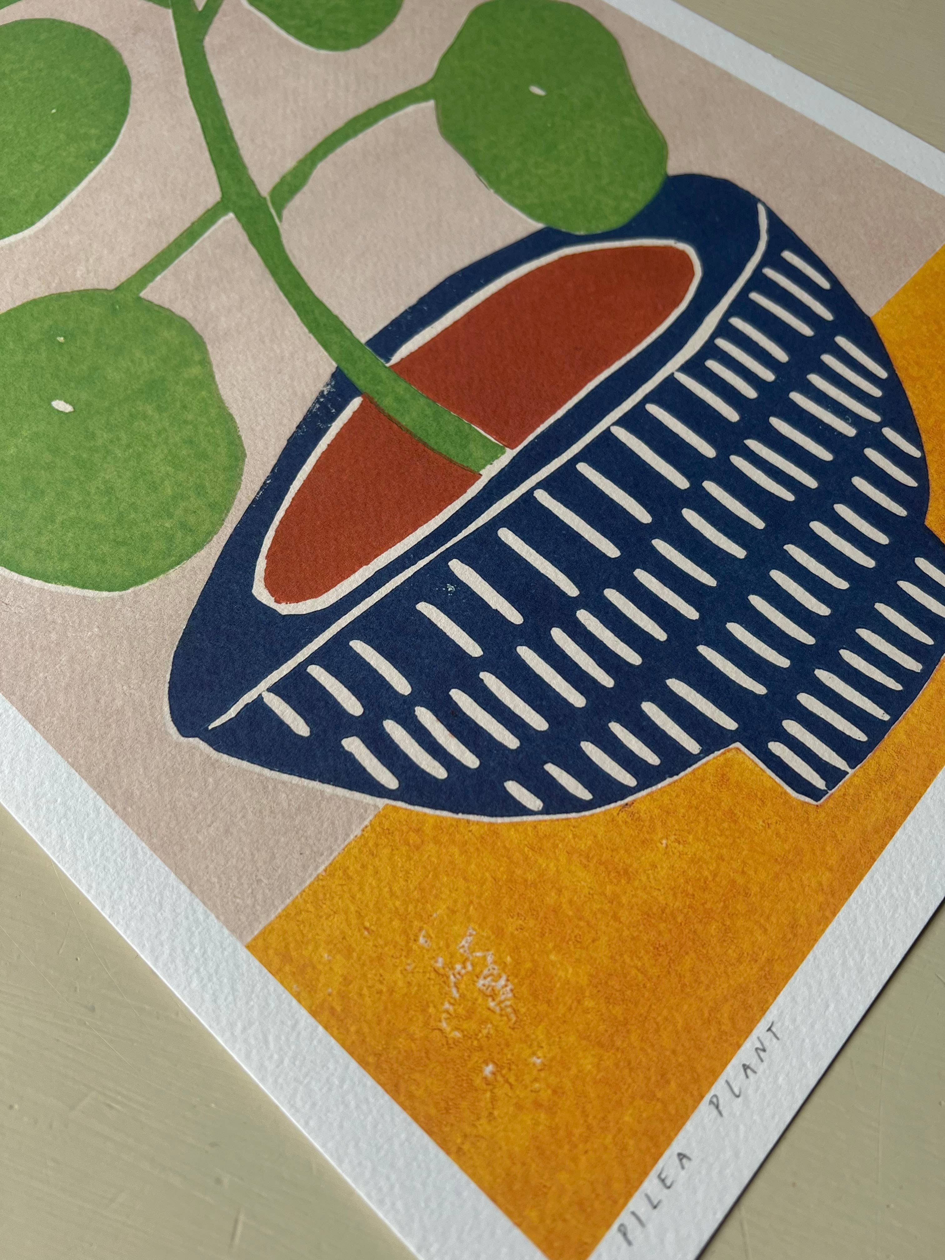 'Pilea Plant' Unframed A3 Print by Luiza Holub - Lifestory