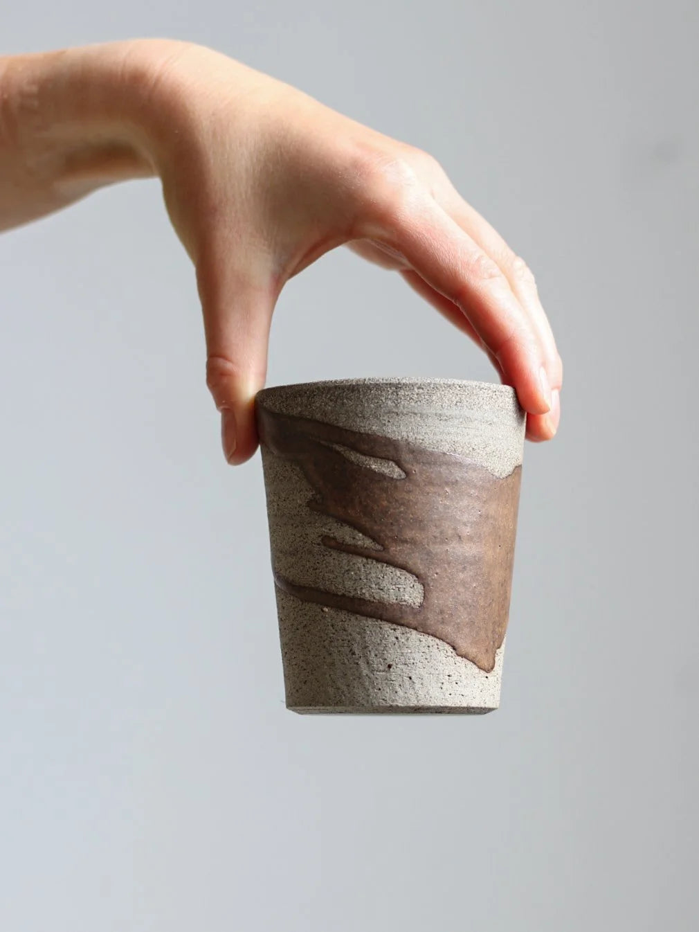 Patterned Beaker Mug in Tamba | Hand Thrown | by Aku Ceramics - Lifestory