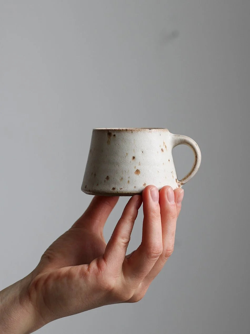 Espresso Cup - 150ml | Speckled Ivory | Hand Thrown | by Aku Ceramics - Lifestory