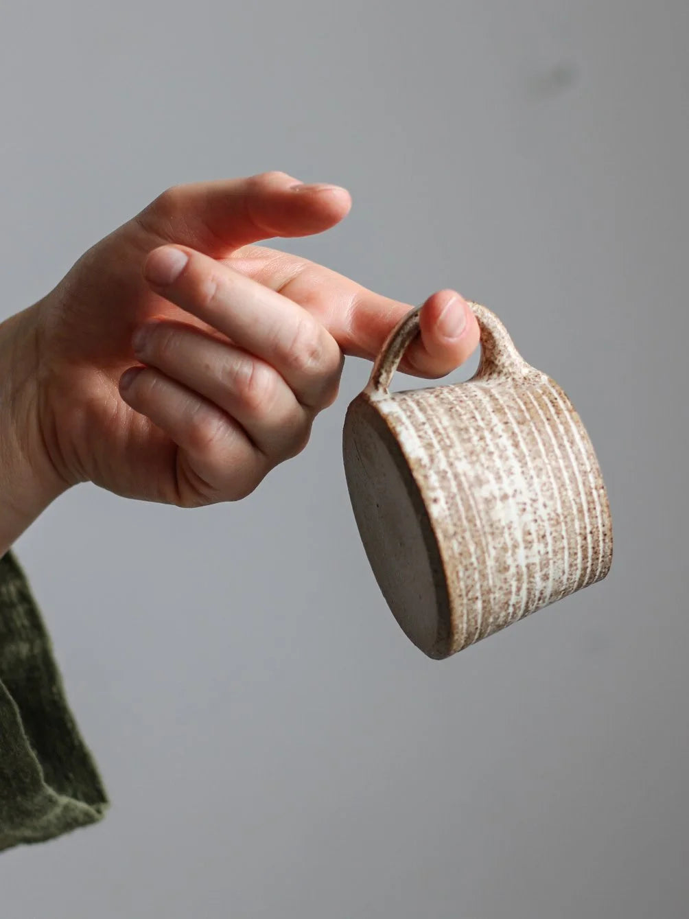 Espresso Cup - 150ml | Textured Dune | Hand Thrown | by Aku Ceramics - Lifestory