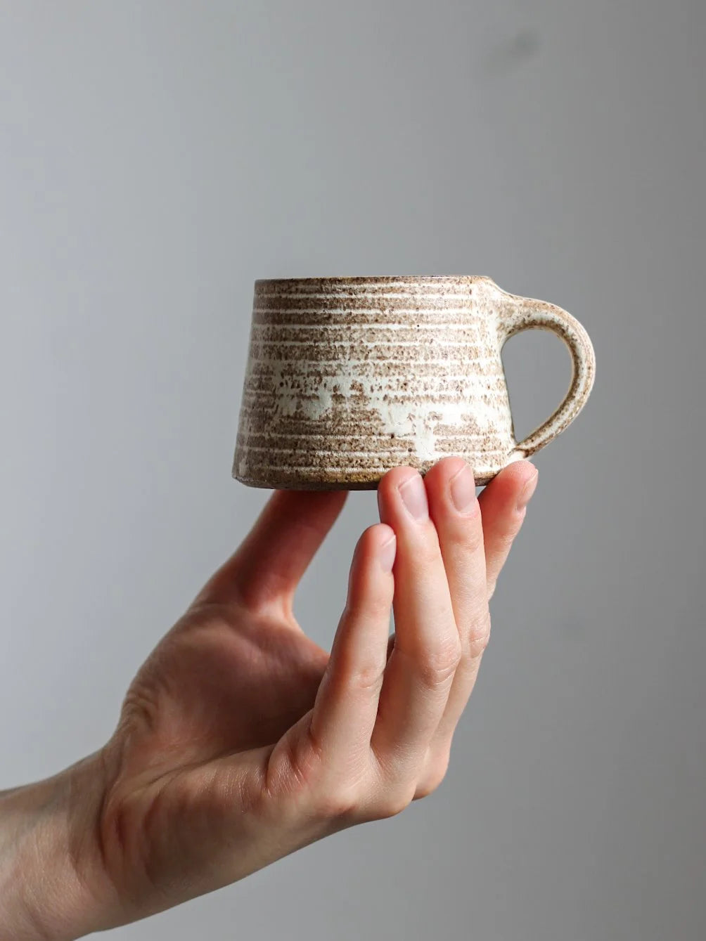 Espresso Cup - 150ml | Textured Dune | Hand Thrown | by Aku Ceramics - Lifestory