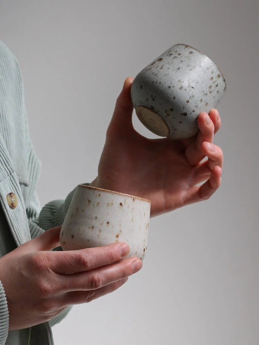 Large Cup - 250ml | Textured Dune | Hand Thrown | by Aku Ceramics - Lifestory