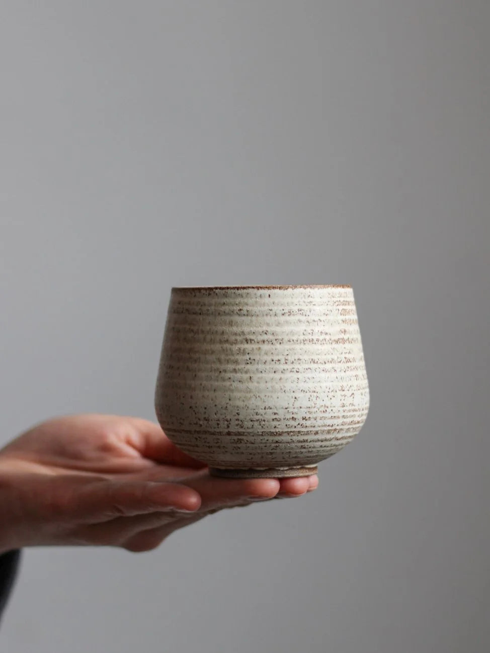 Large Cup - 250ml | Textured Dune | Hand Thrown | by Aku Ceramics - Lifestory