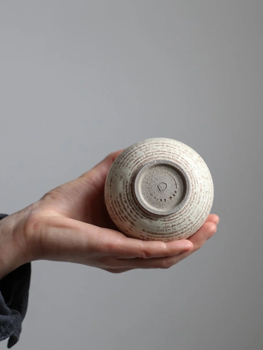 Large Cup - 250ml | Textured Dune | Hand Thrown | by Aku Ceramics - Lifestory