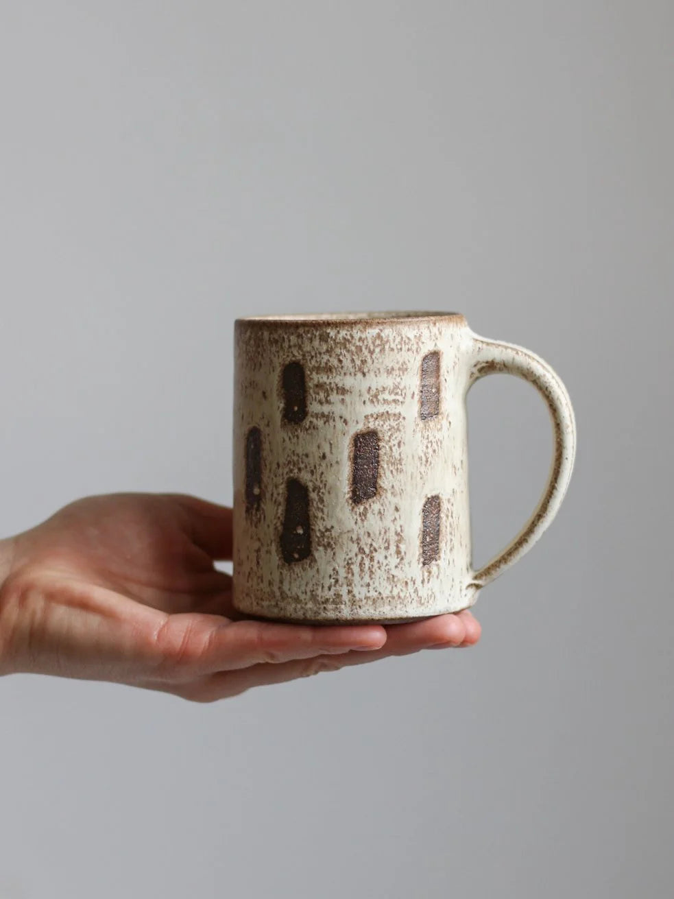 Patterned Tall Mug - No. 2 | Lines | by Aku Ceramics - Lifestory