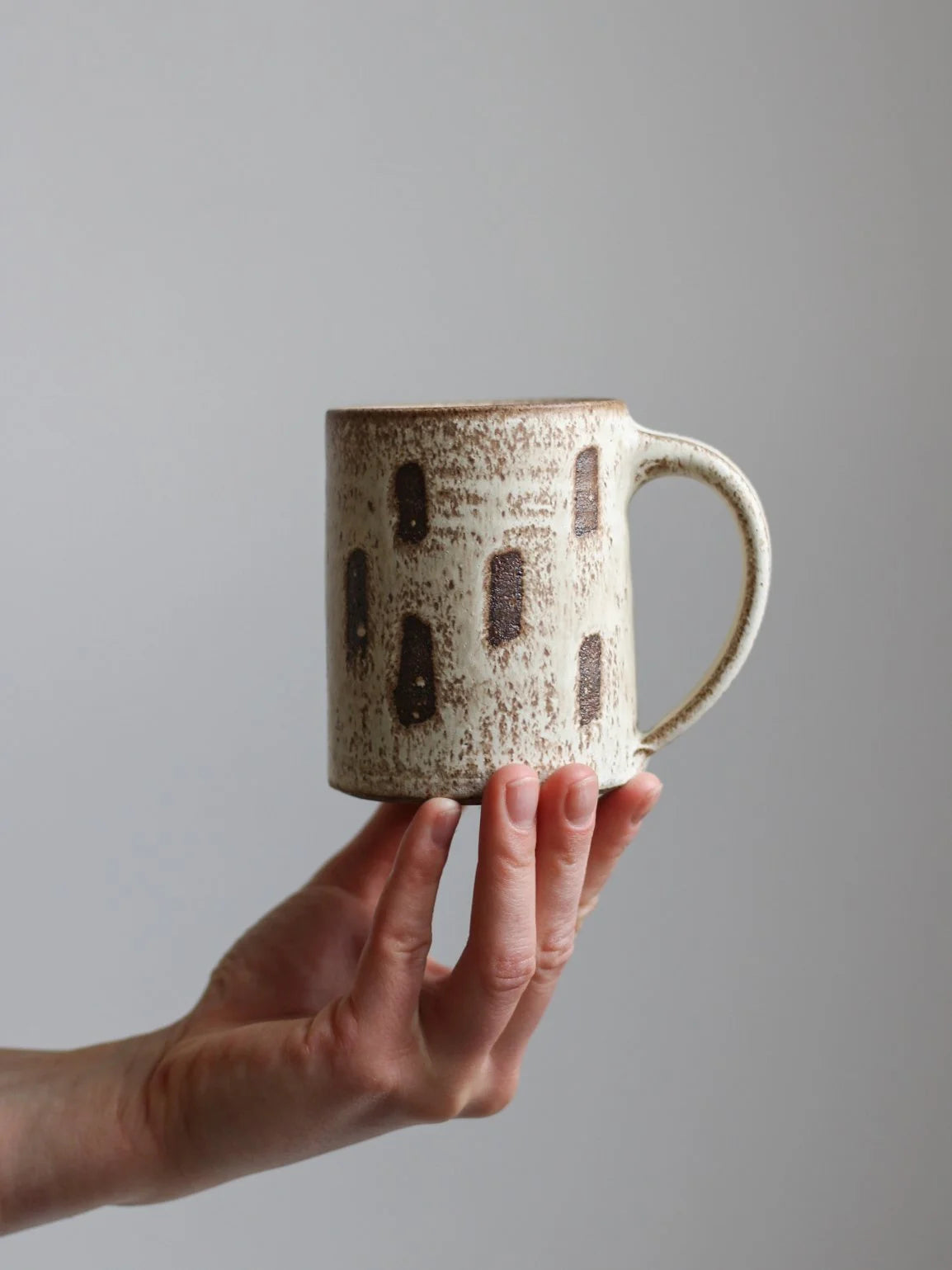 Patterned Tall Mug - No. 2 | Lines | by Aku Ceramics - Lifestory