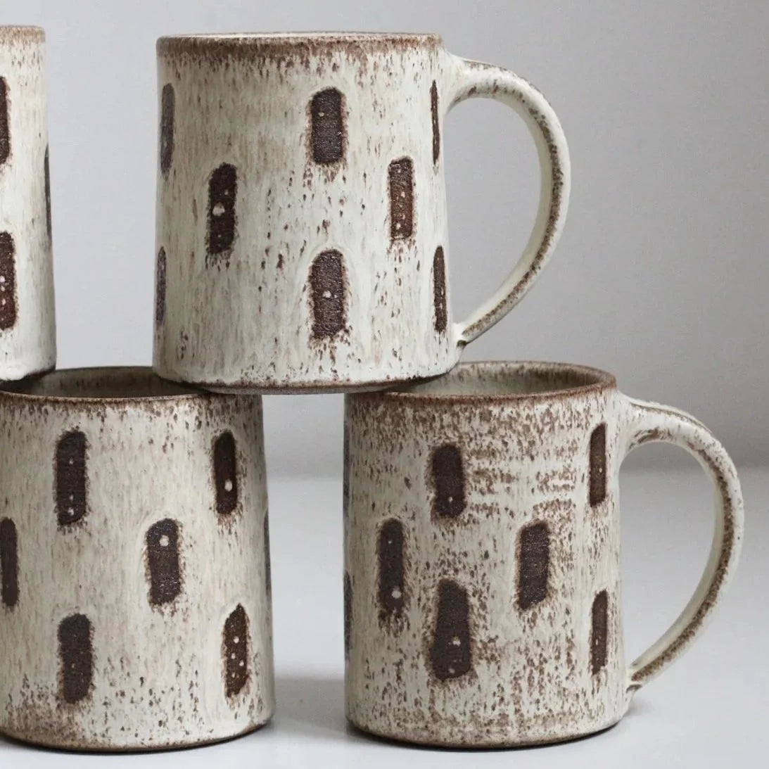 Patterned Tall Mug - No. 2 | Lines | by Aku Ceramics - Lifestory
