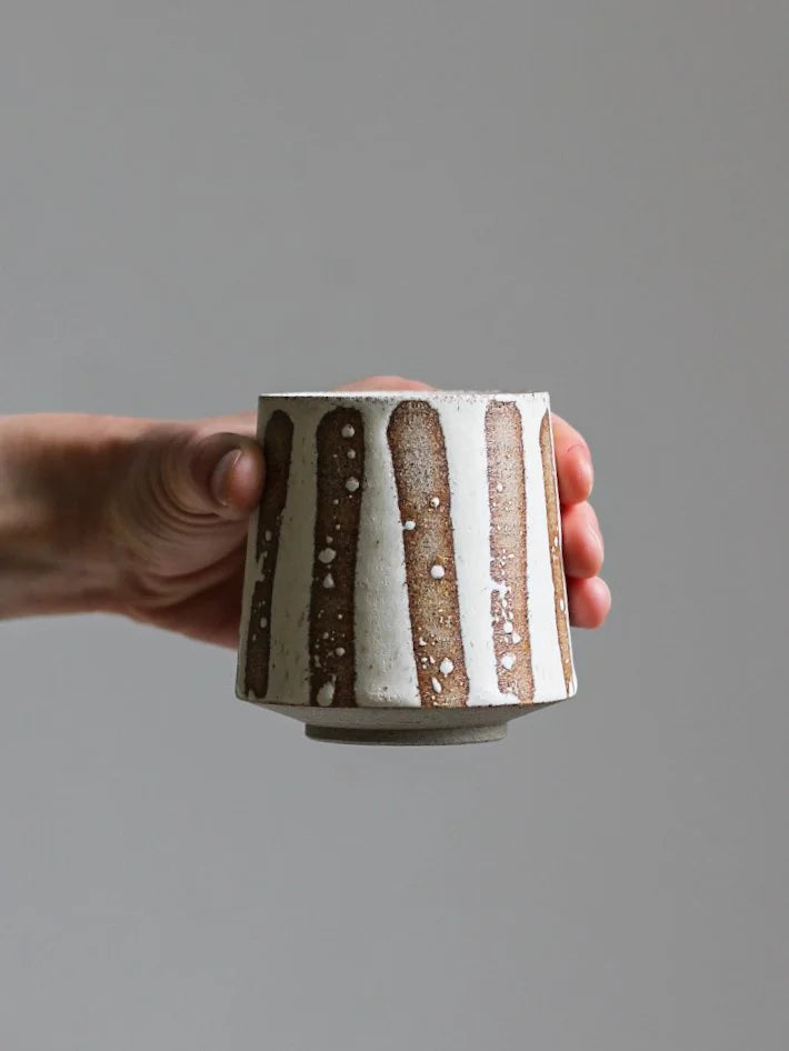 Yunomi Cup in Stripe Patterned Glaze | 250ml | by Aku Ceramics