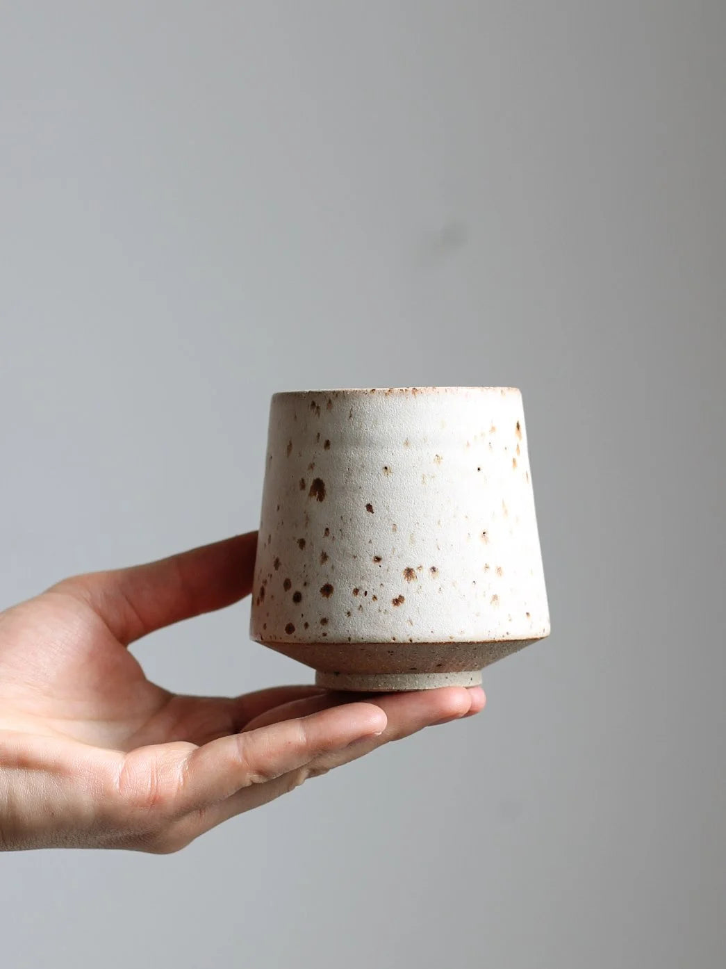 Yunomi Cup in Speckled Ivory Glaze | 250ml | Hand Thrown | by Aku Ceramics - Lifestory